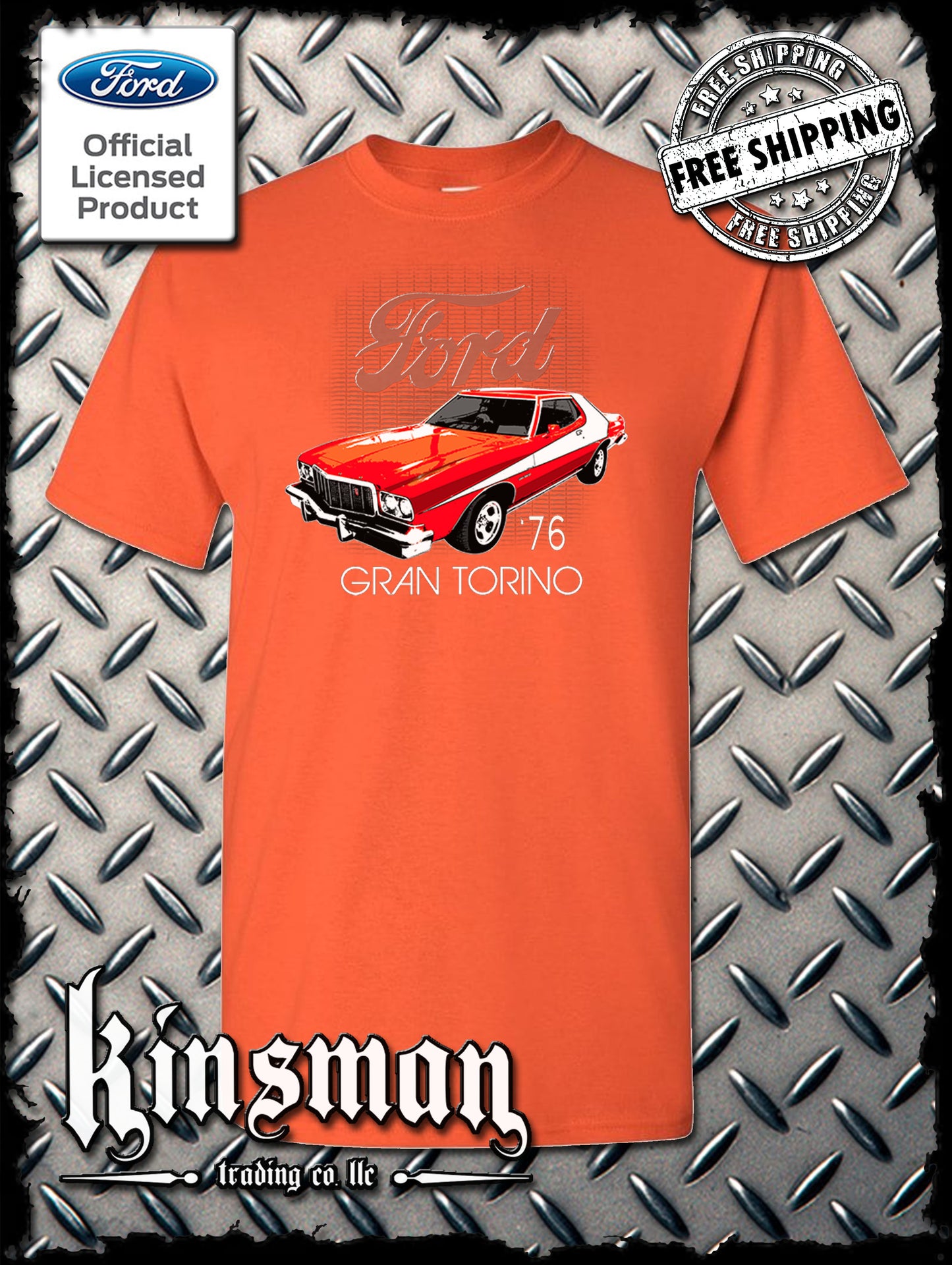 Ford 76 Gran Torino T-Shirt American Horsepower