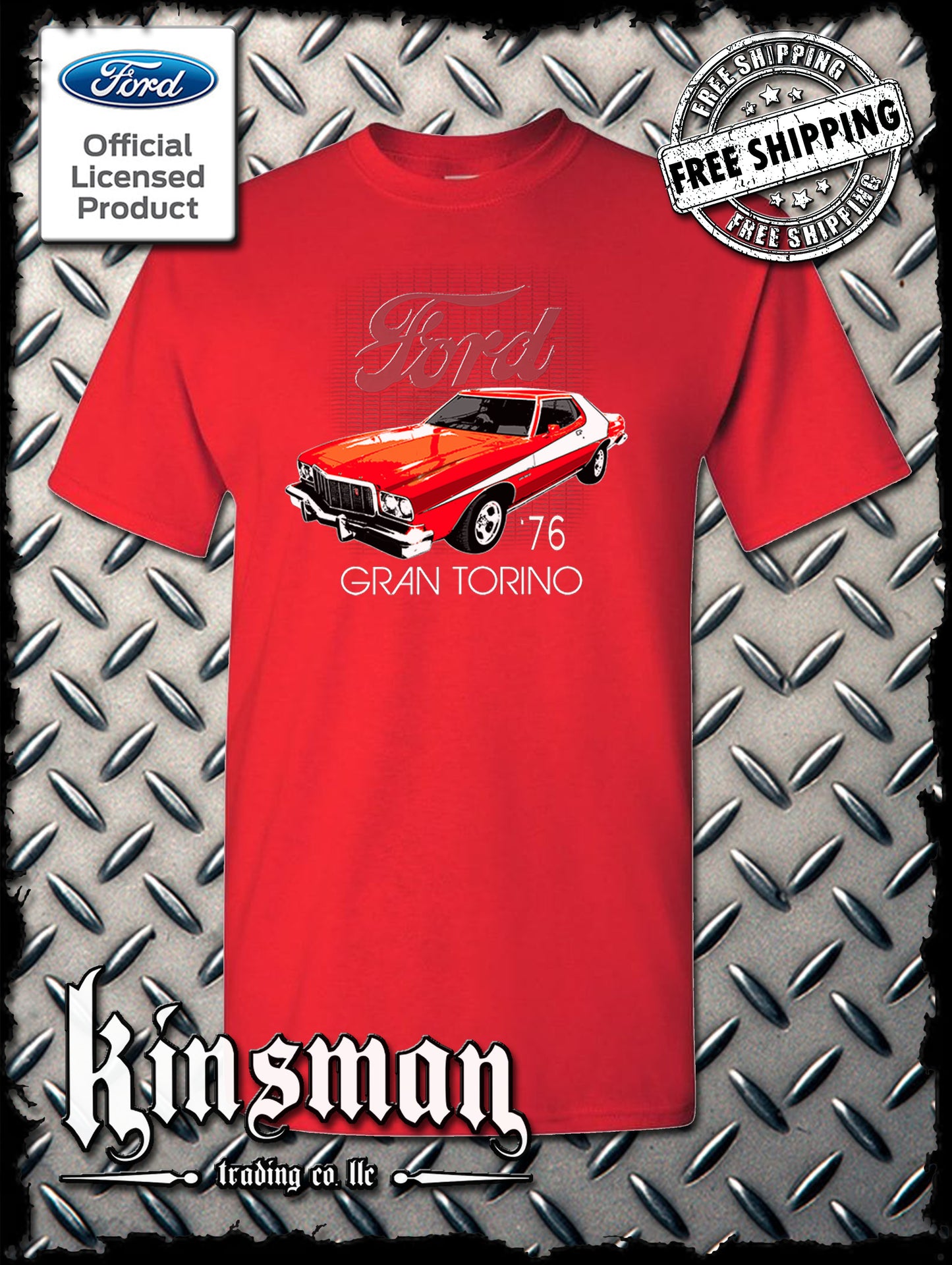 Ford 76 Gran Torino T-Shirt American Horsepower