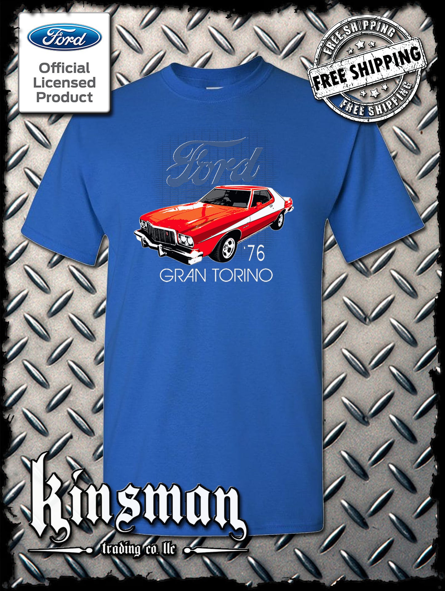 Ford 76 Gran Torino T-Shirt American Horsepower