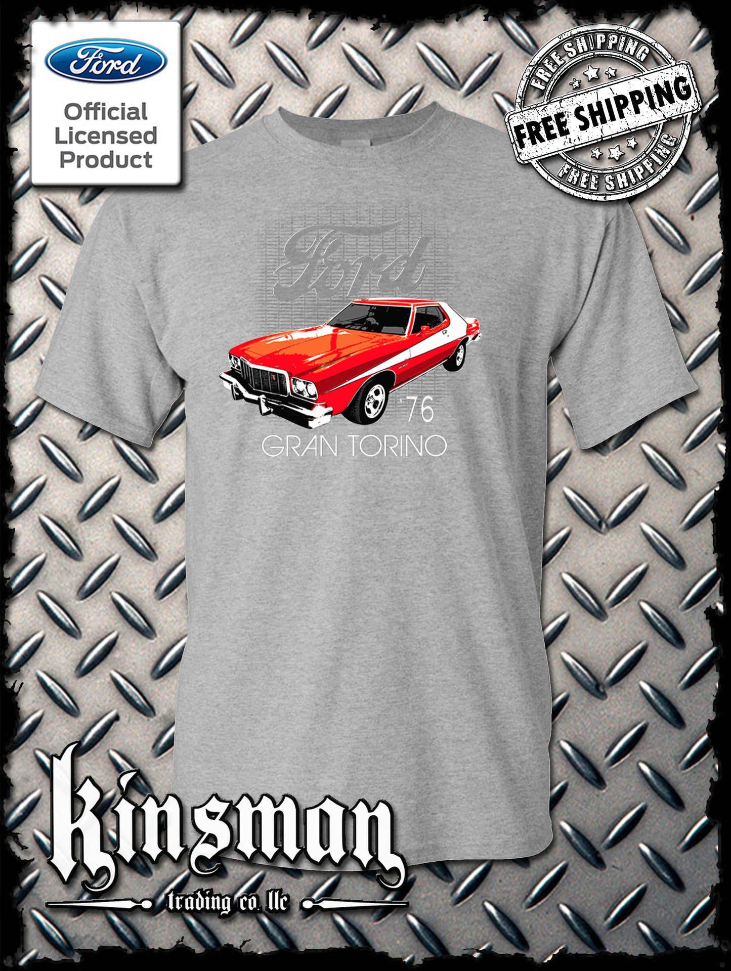 Ford 76 Gran Torino T-Shirt American Horsepower