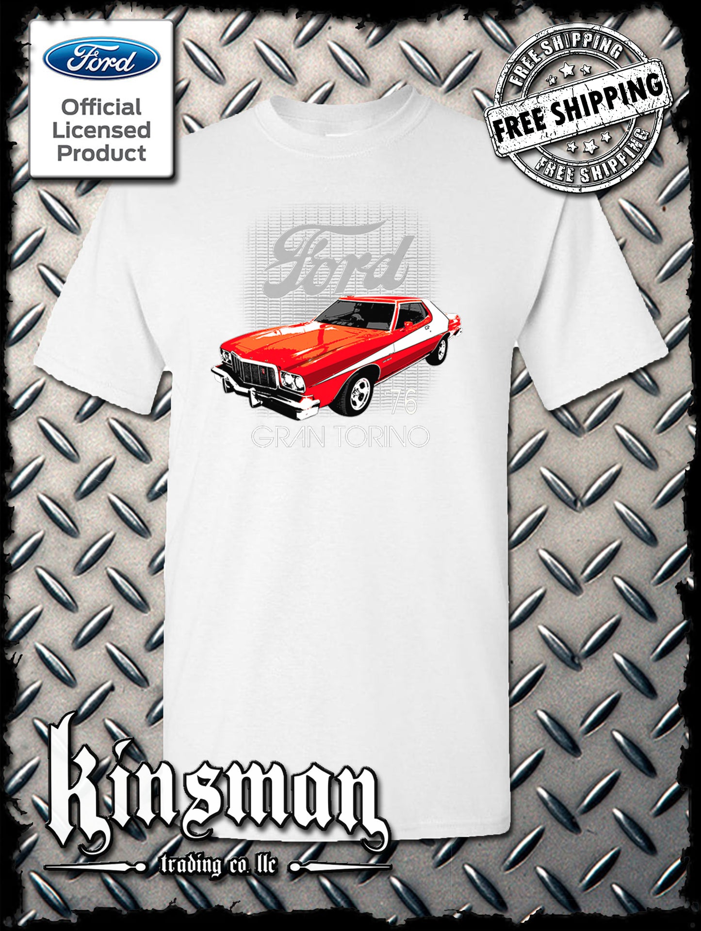 Ford 76 Gran Torino T-Shirt American Horsepower