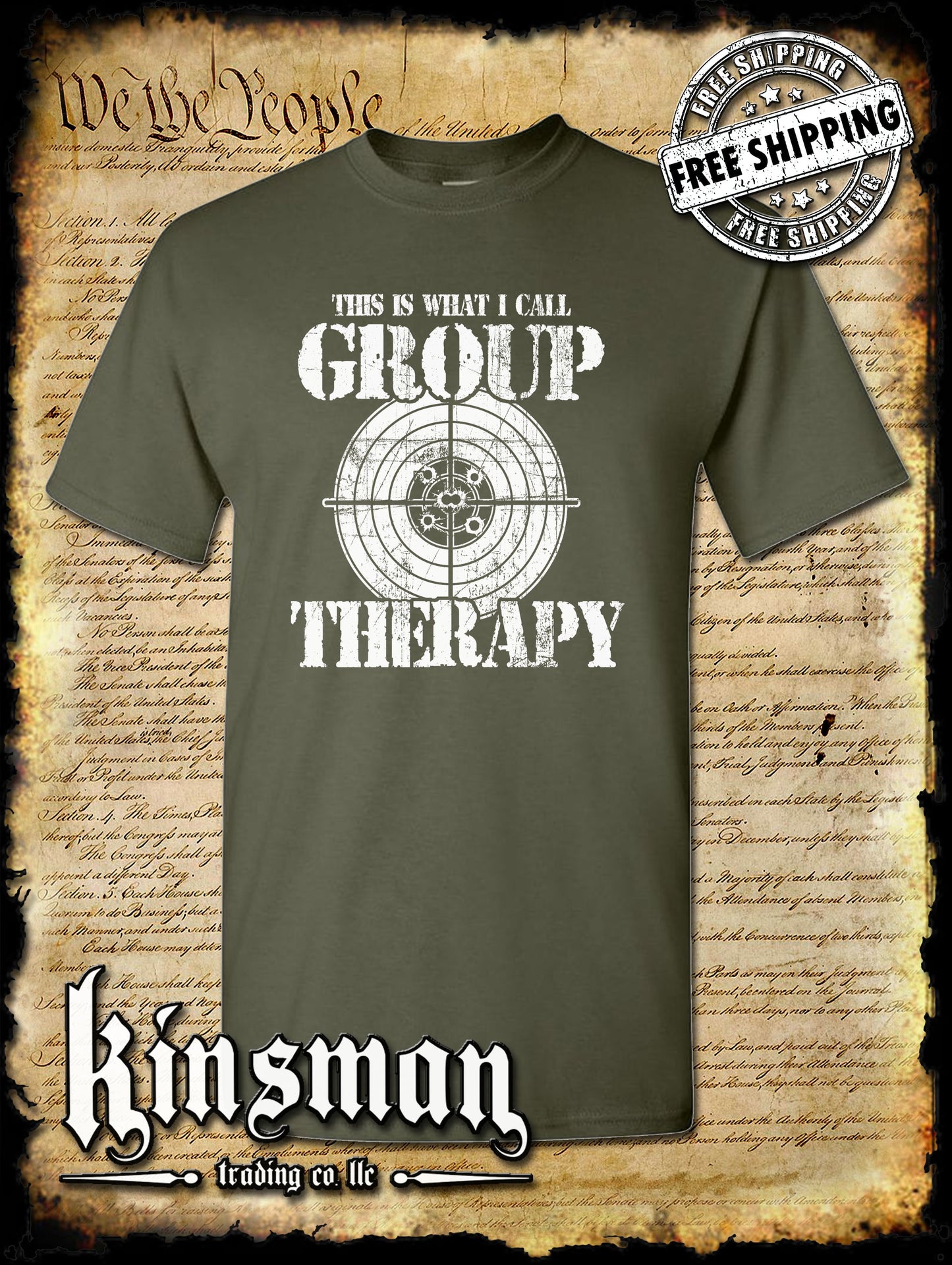 Group Therapy 2nd Amendment Pro-Gun T-Shirt Funny