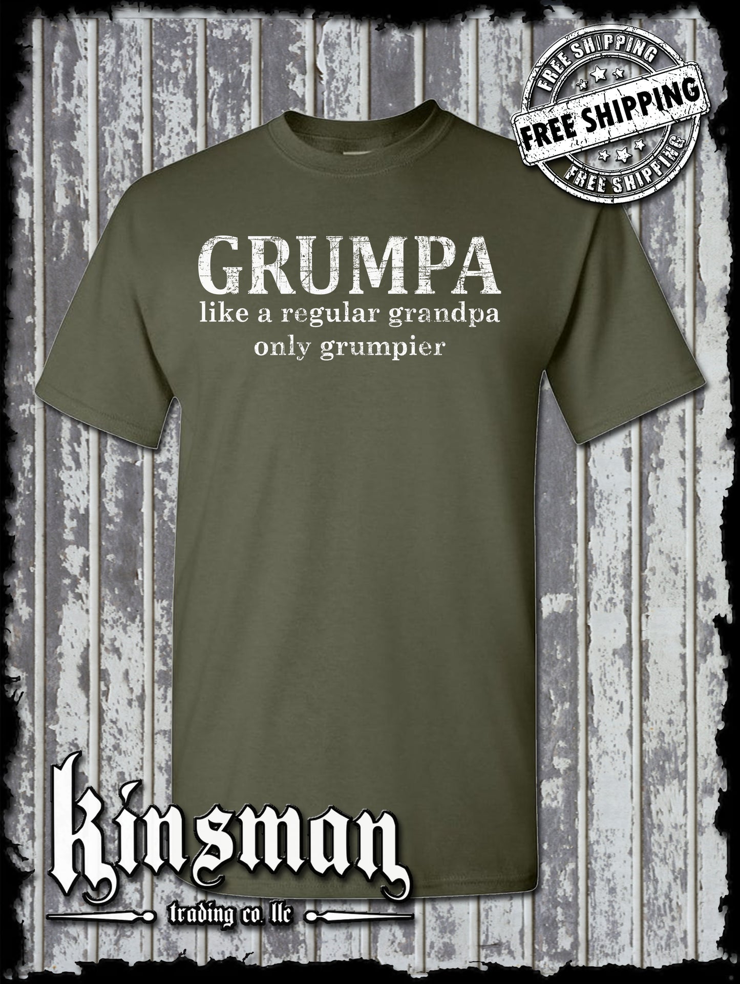 GRUMPA T-Shirt - Like A Grandpa Only Grumpier Funny Father's Day Gift