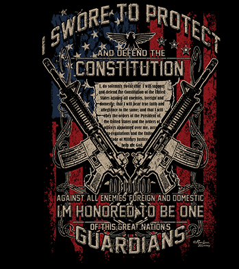 Swore To Protect Constitution 2nd Amendment Hoodie American Flag AR-15 Pro-Gun