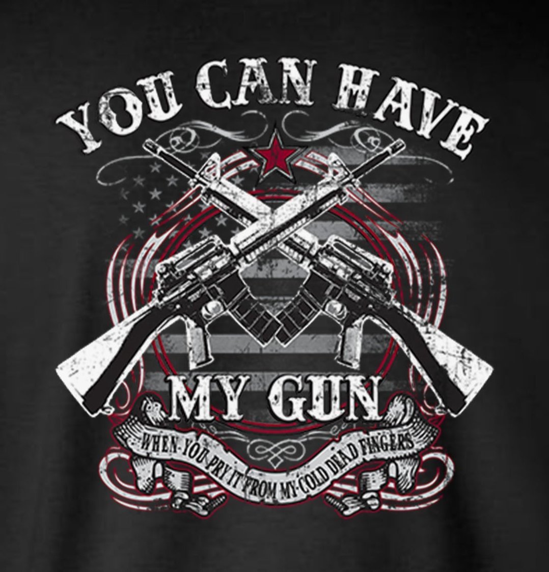 Have My Gun Pry It From My Cold DEAD Fingers 2nd Amendment T-Shirt 1776 Crest