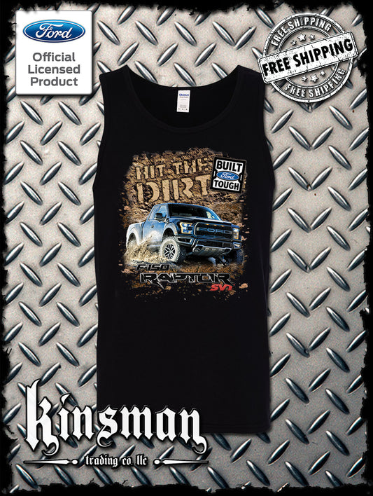 Ford F-150 Raptor SVT Hit The Dirt Tank Top T-Shirt - Official Licensed Product