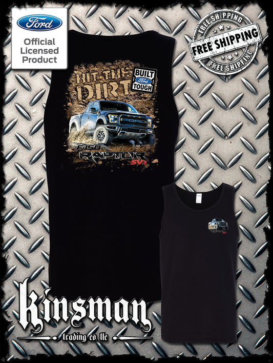 Ford F-150 Raptor SVT Hit The Dirt 2-Sided Tank Top T-Shirt - Official Licensed Product