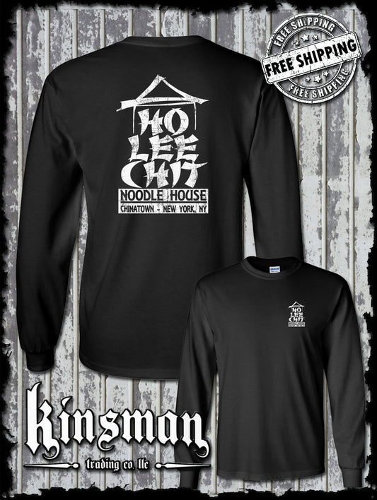 Ho Lee Chit 2-Sided Long Sleeve T-Shirt - Chinese Buffet Noodle House Adult Humor