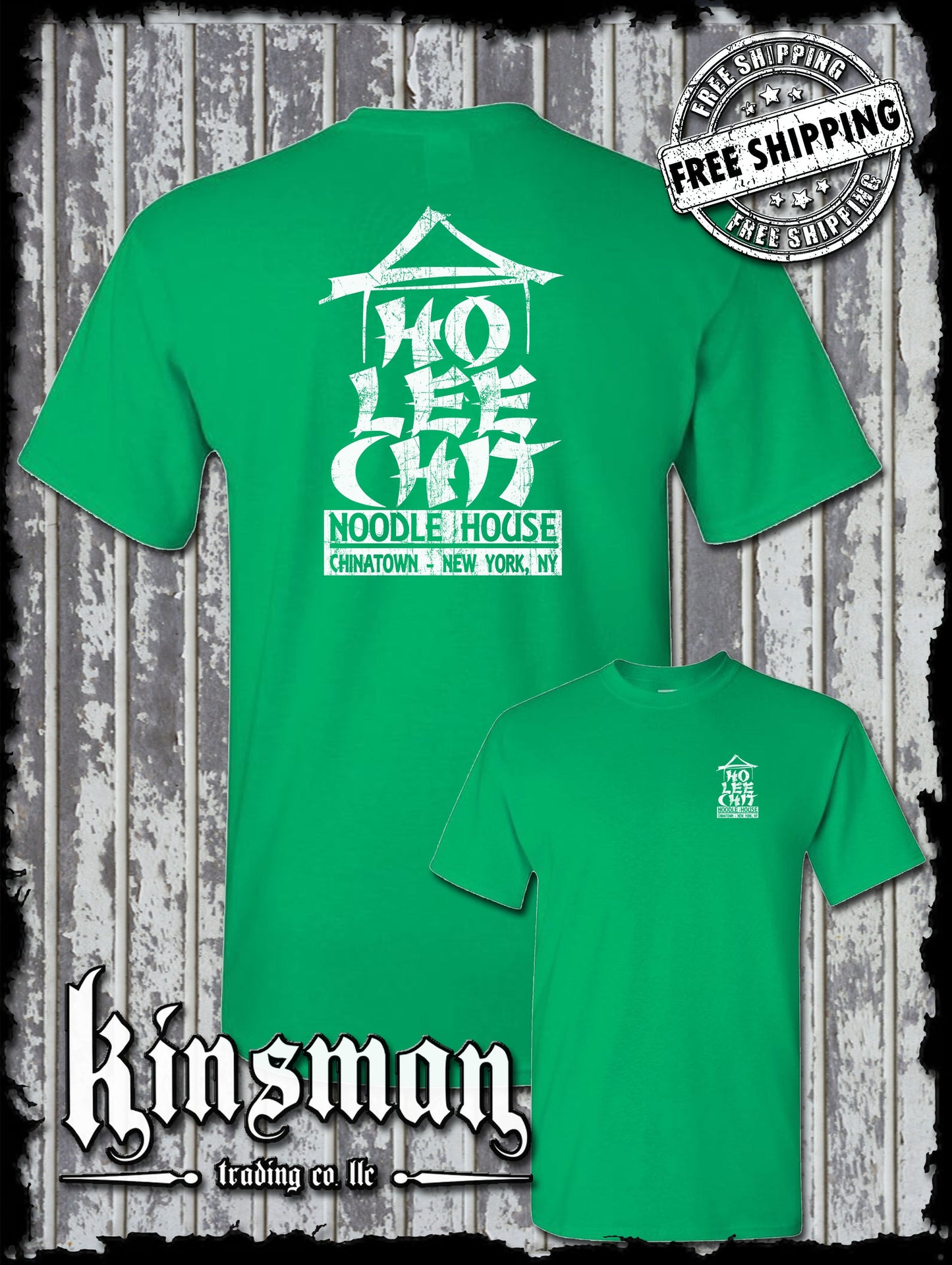 Ho Lee Chit Funny 2-Sided T-Shirt - Chinese Buffet Noodle House Adult Humor Holy Sh*t!