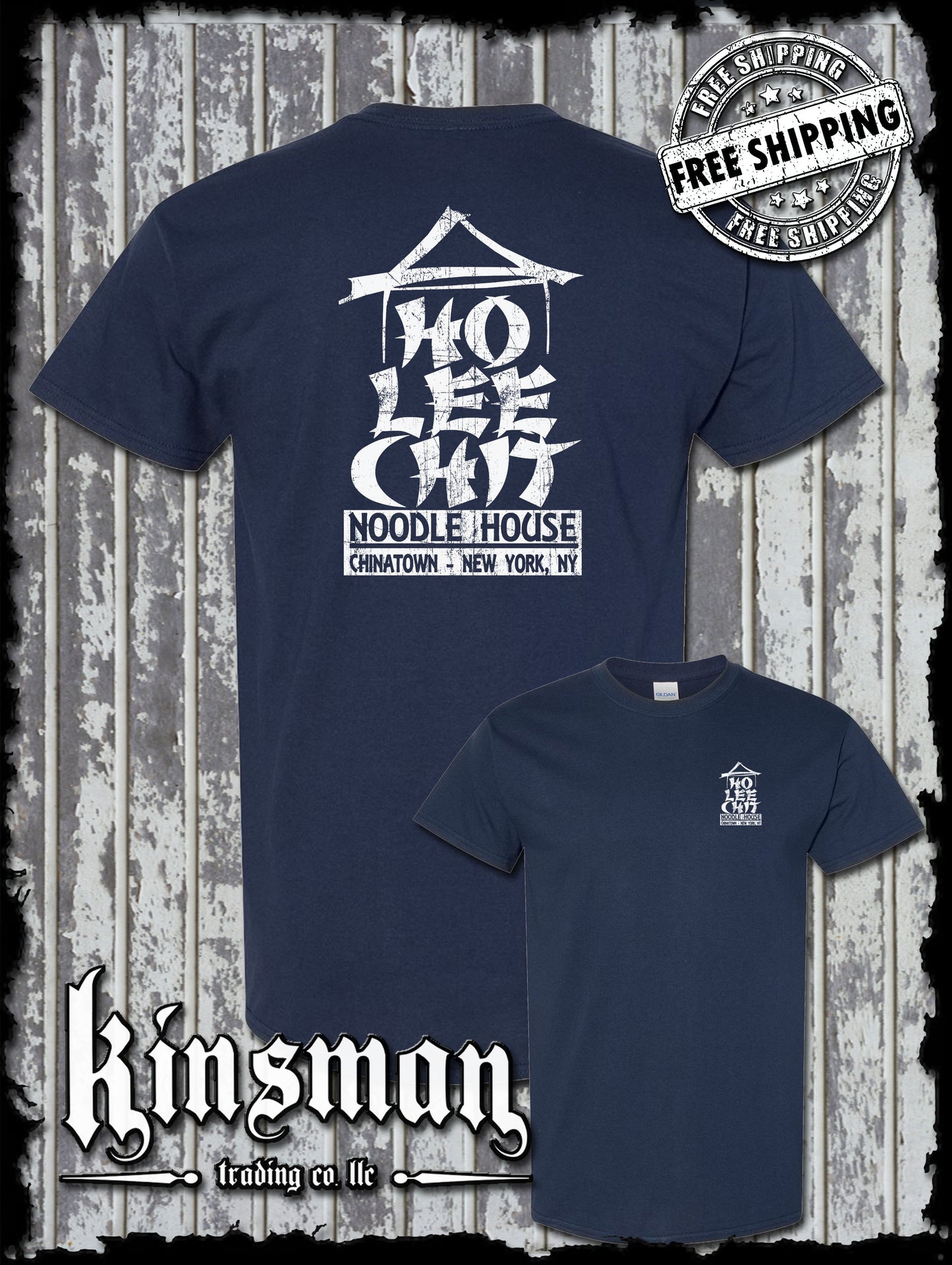 Ho Lee Chit Funny 2-Sided T-Shirt - Chinese Buffet Noodle House Adult Humor Holy Sh*t!