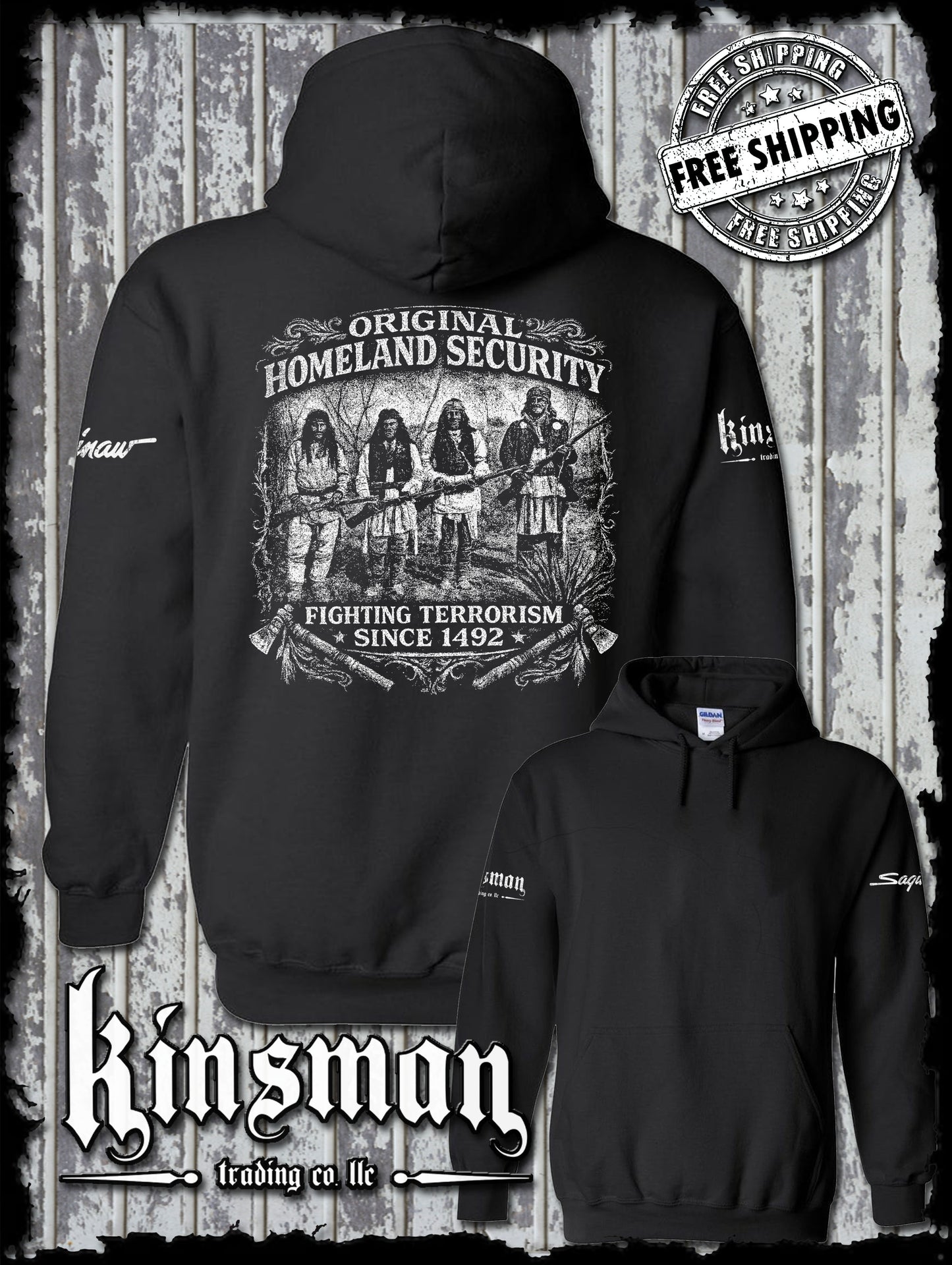 Fighting Terrorism Since 1492 Hoodie / Sweatshirt Native American Indian