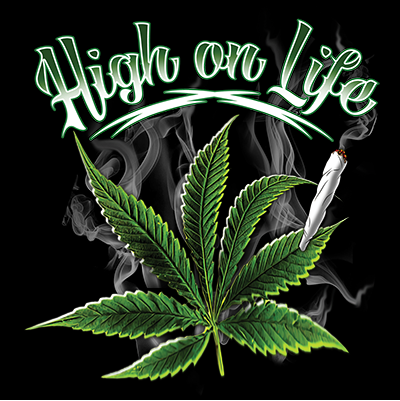 High on Life Hoodie - Marijuana 420 Weed Cannabis Pot Head Hippie Stoner THC CBD