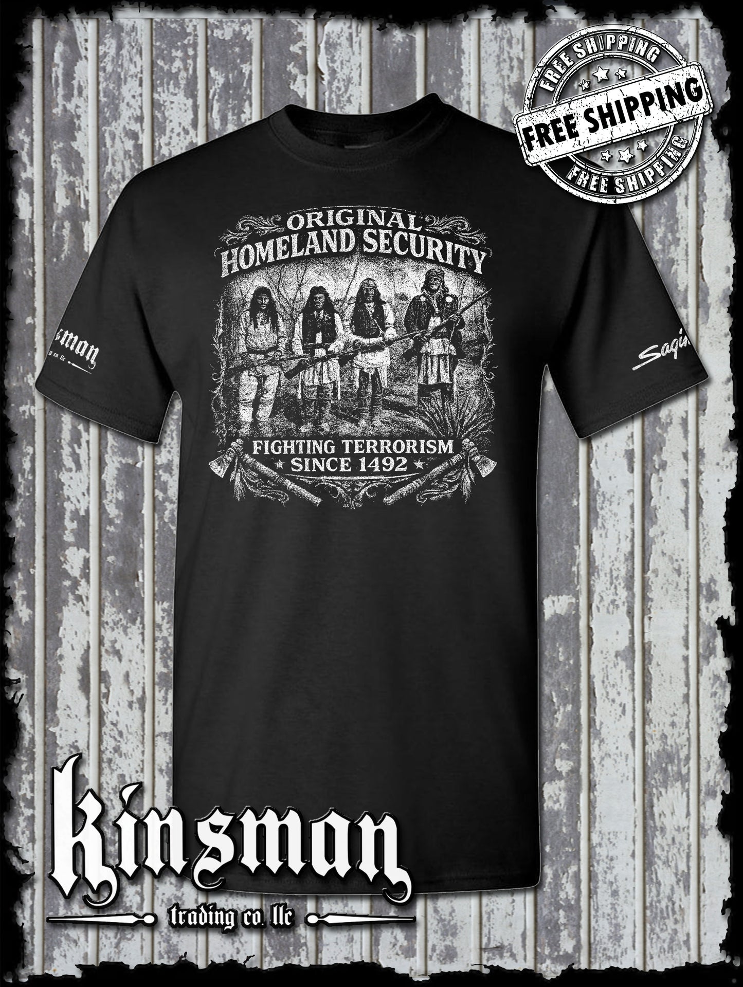 Fighting Terrorism Since 1492 T-Shirt Native American Indian