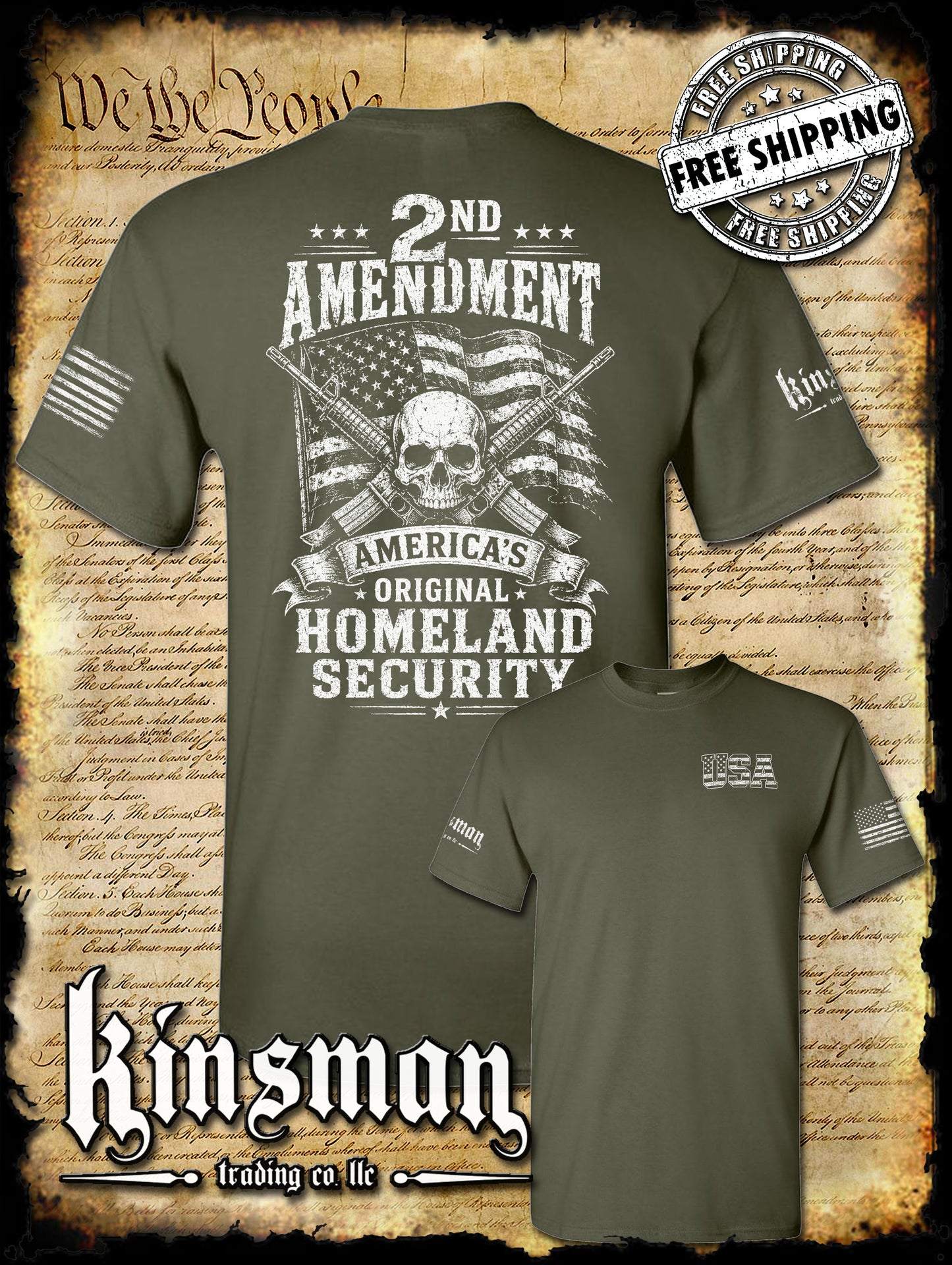 2nd Amendment America's Original Homeland Security T-Shirt