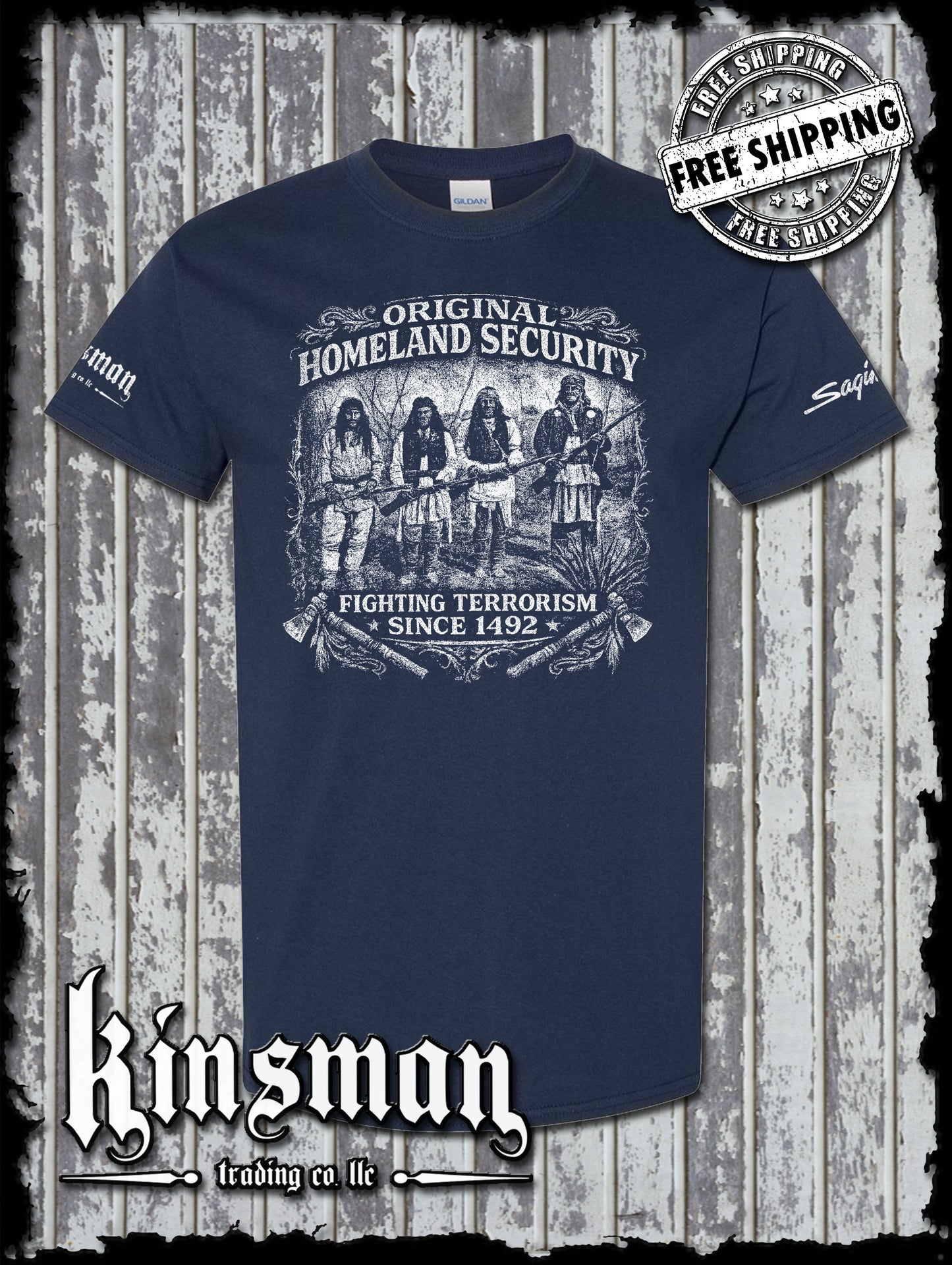 Fighting Terrorism Since 1492 T-Shirt Native American Indian
