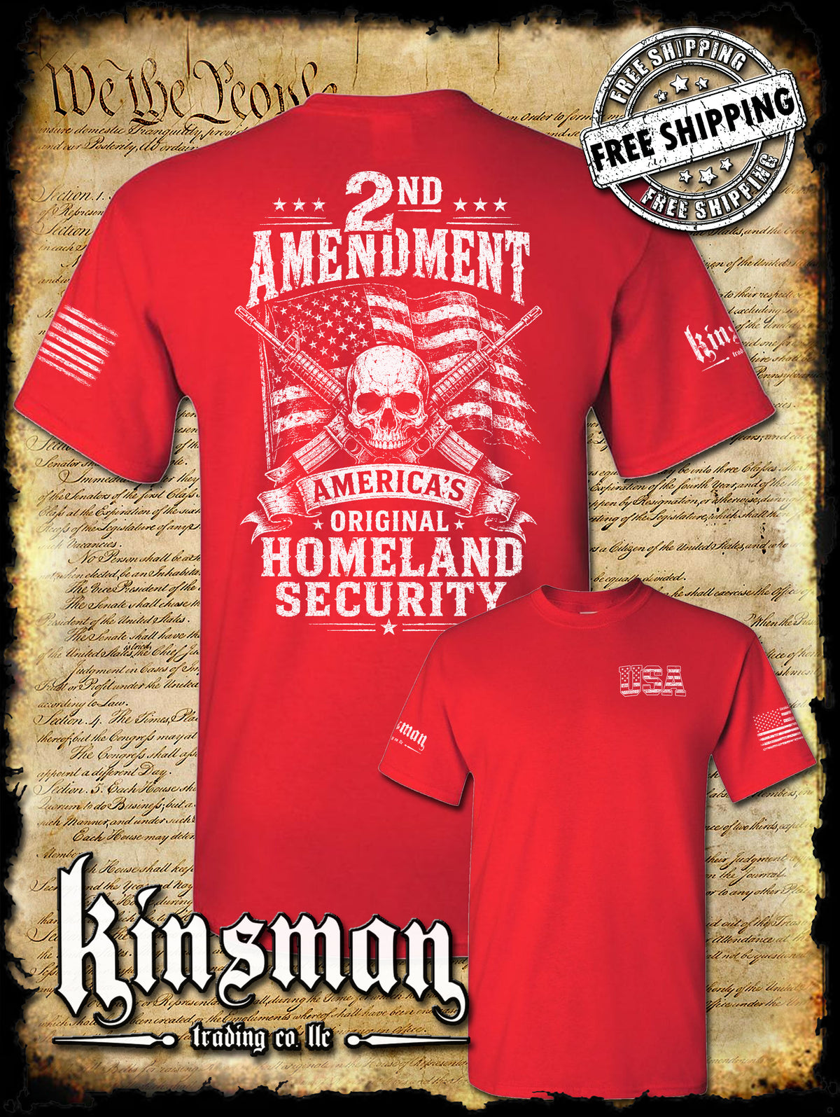 2nd Amendment America's Original Homeland Security T-Shirt