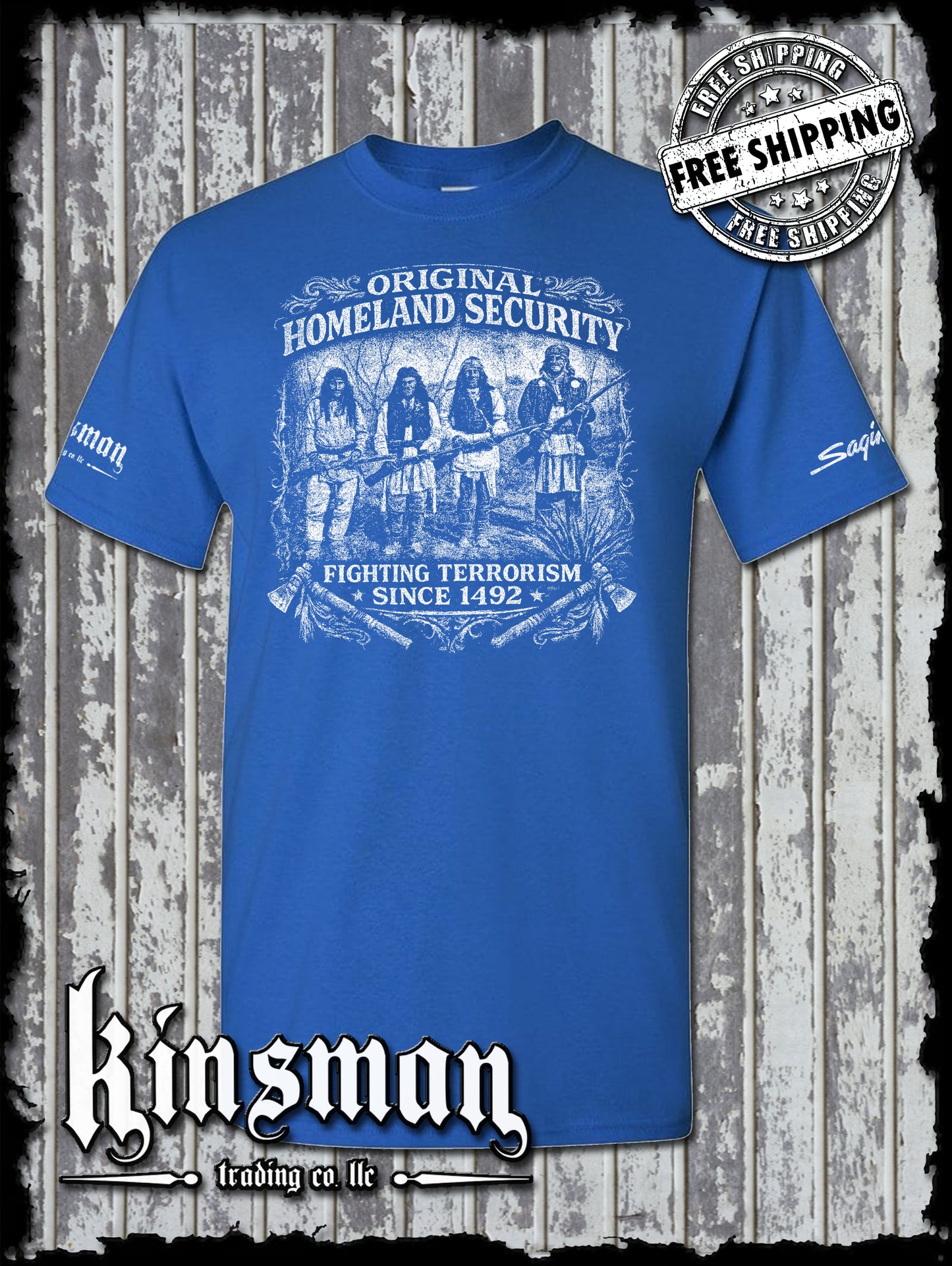 Fighting Terrorism Since 1492 T-Shirt Native American Indian