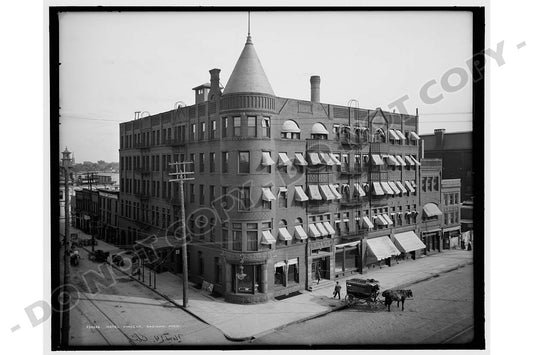 Hotel Vincent Saginaw, Michigan 1900 Vintage Photo Reprint