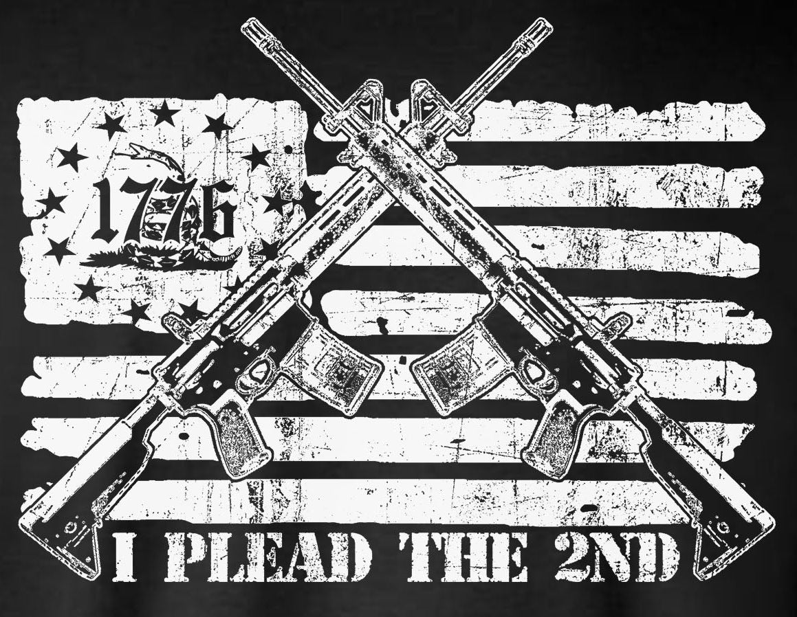 I Plead the 2nd Amendment Long Sleeve T-Shirt - 1776 AR-15 Pro-Gun Rights 2A USA