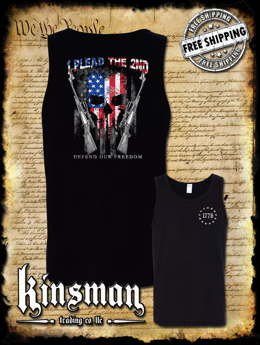 I Plead The 2nd Defend Our Freedom 2-Sided Tank Top T-Shirt