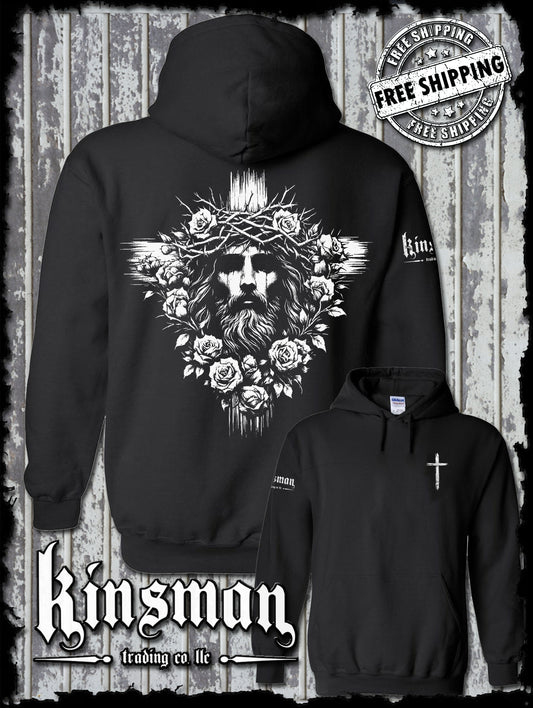 Jesus Cross Roses Hoodie / Sweatshirt
