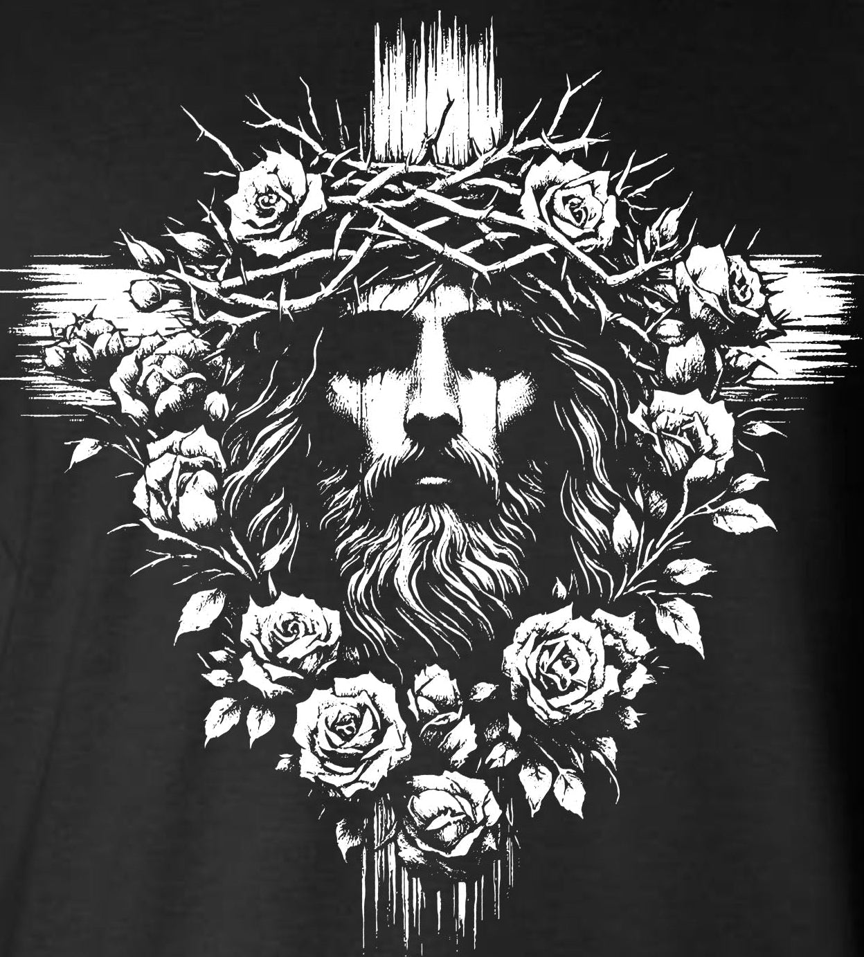 Jesus Cross Roses 2-Sided T-Shirt