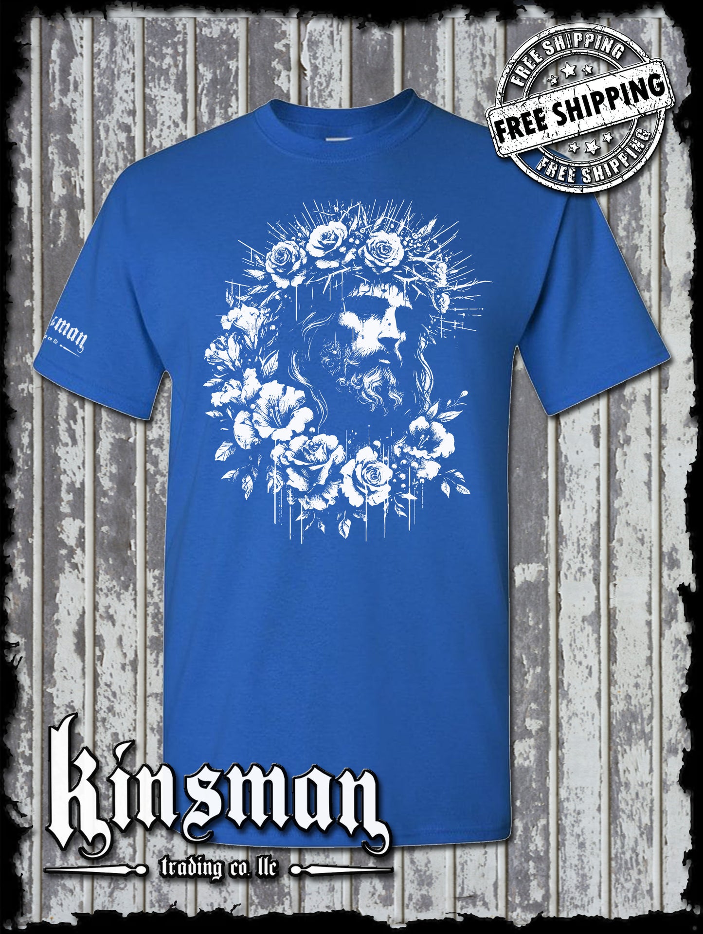 Jesus Portrait Roses T-Shirt
