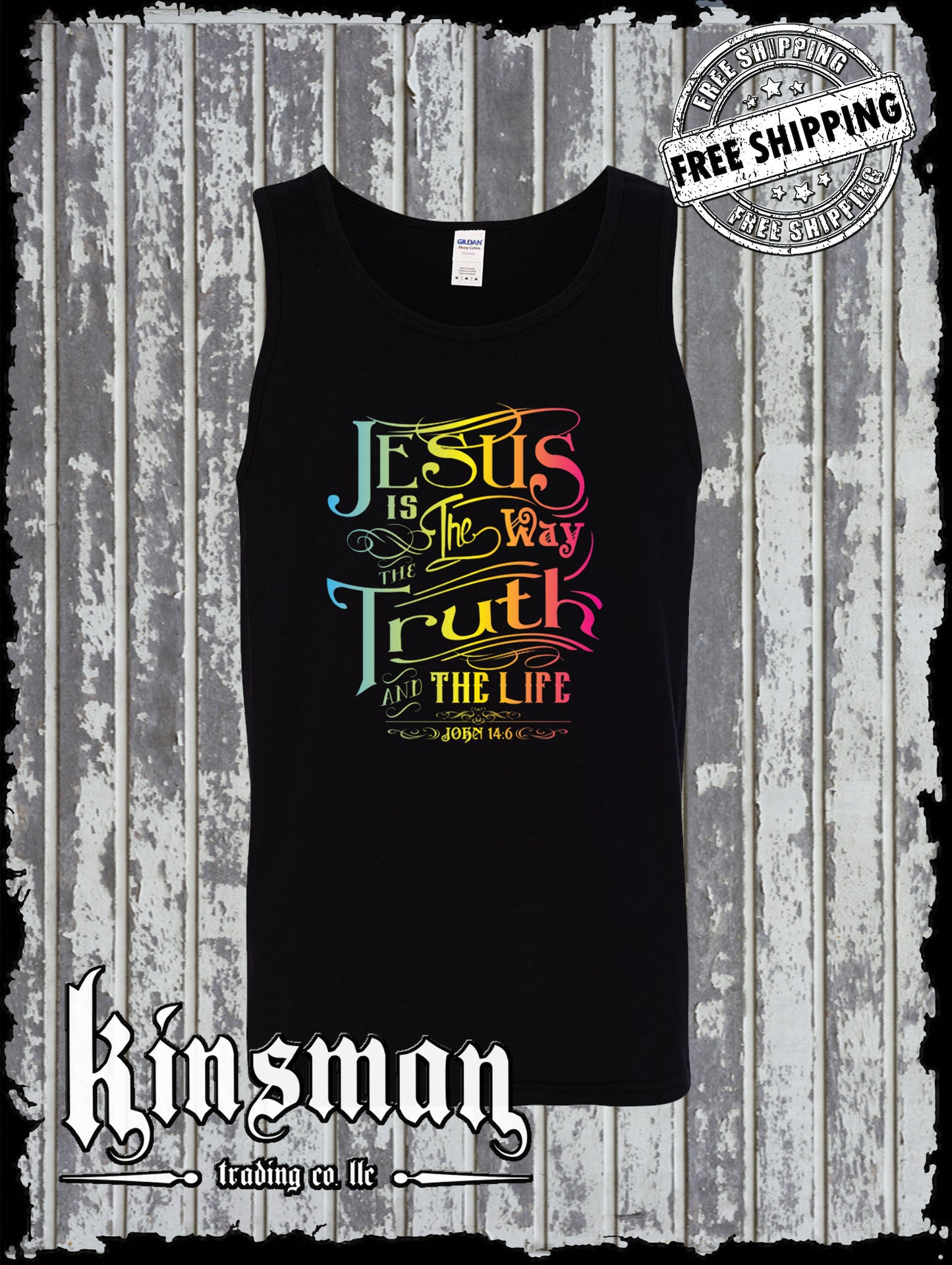 Jesus is the Way, Truth, Life Tank Top T-Shirt John 14:6 Christian God Bible