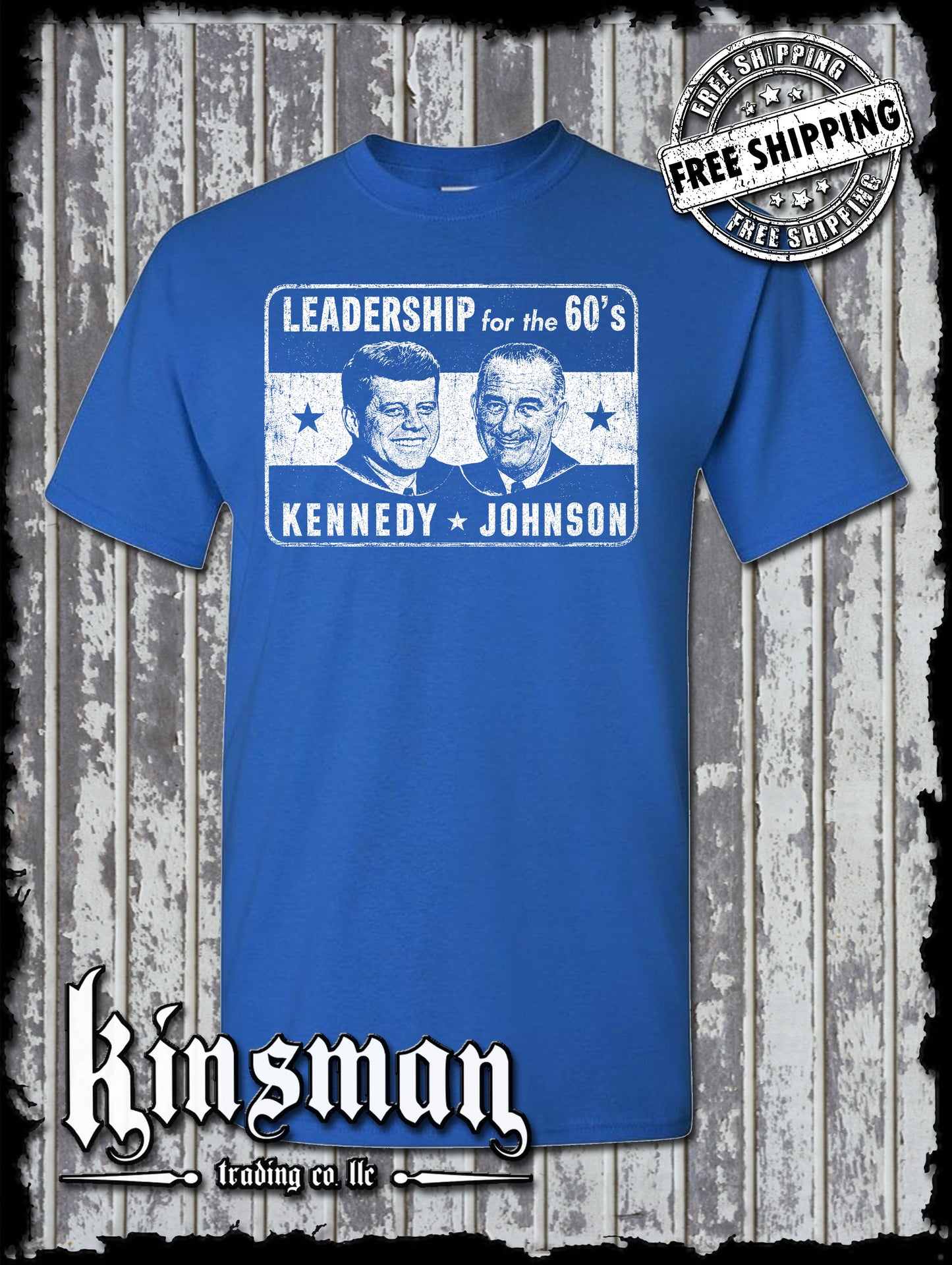 Kennedy / Johnson For President 1960's Retro Political T-Shirt