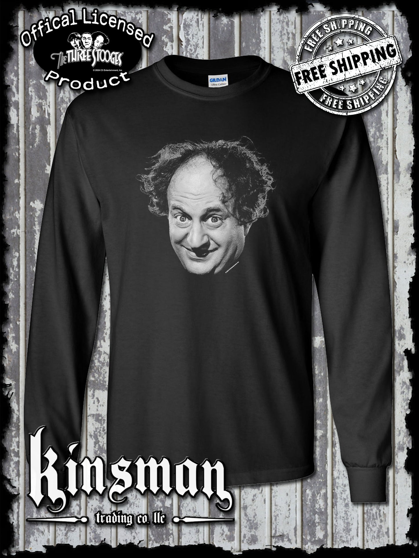 Three Stooges Larry Long Sleeve T-Shirt