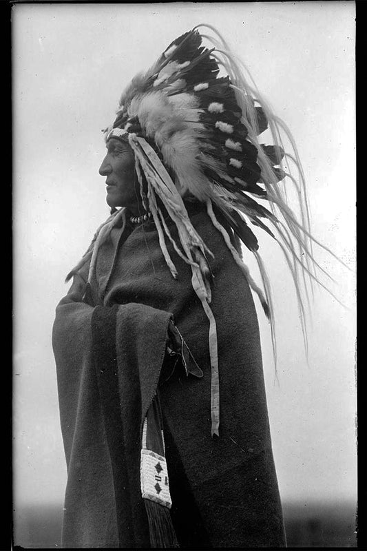 Lazy Boy Indian Chief 1914 Vintage Photograph Reprint Native American