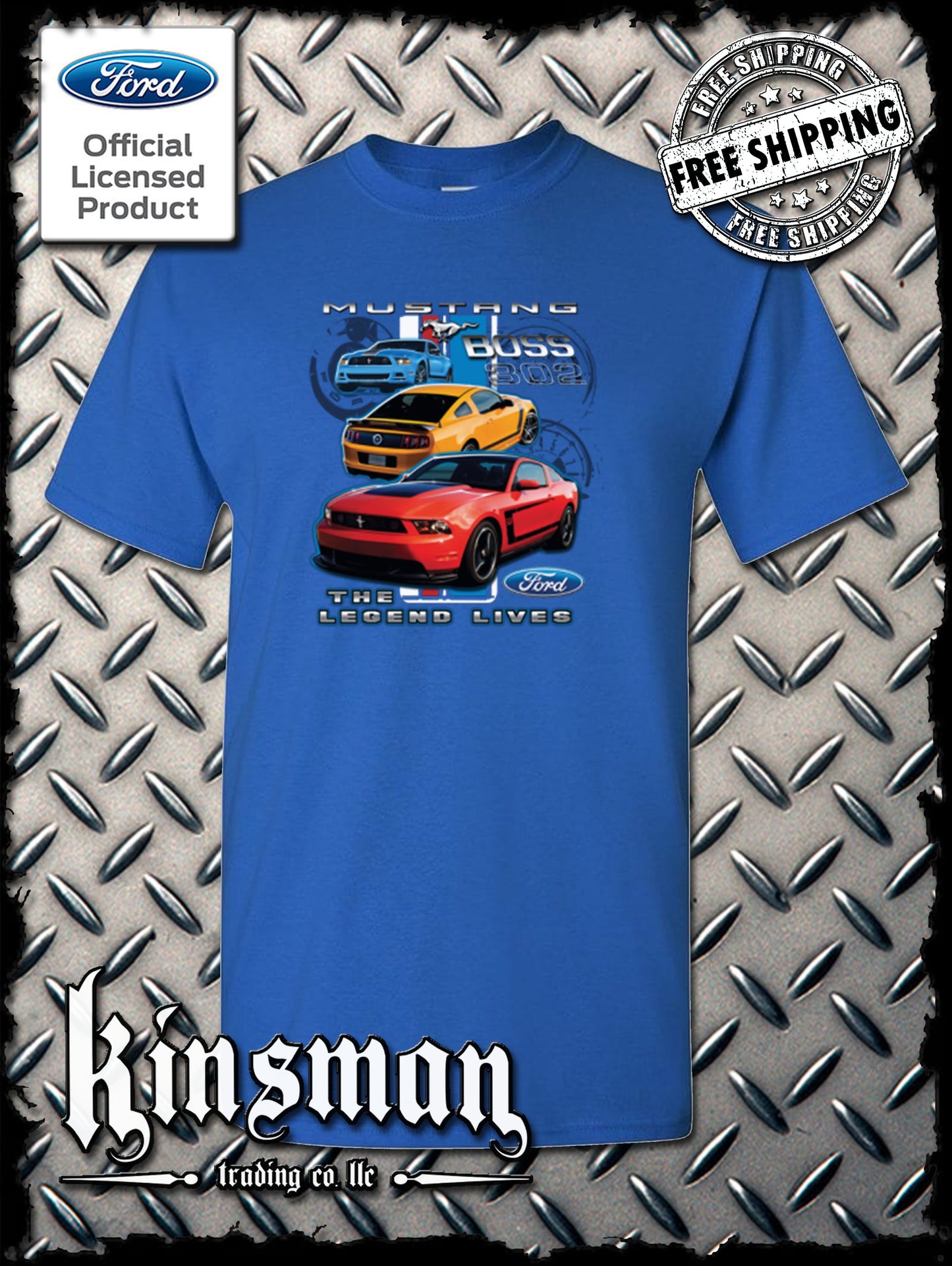 Ford Mustang The Legend Lives T-Shirt Boss 302