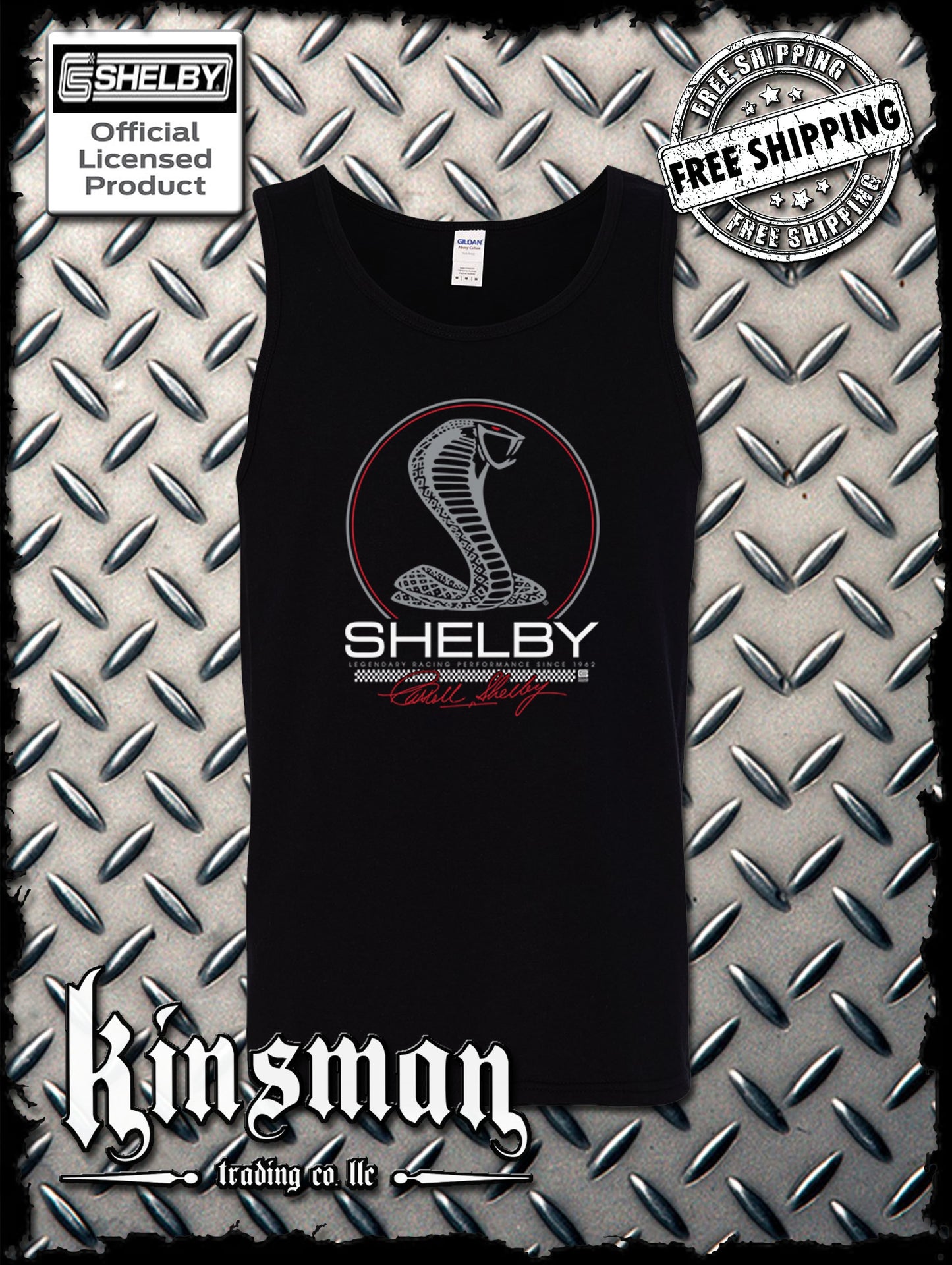 Carroll Shelby Cobra Legendary Racing Tank Top T-Shirt