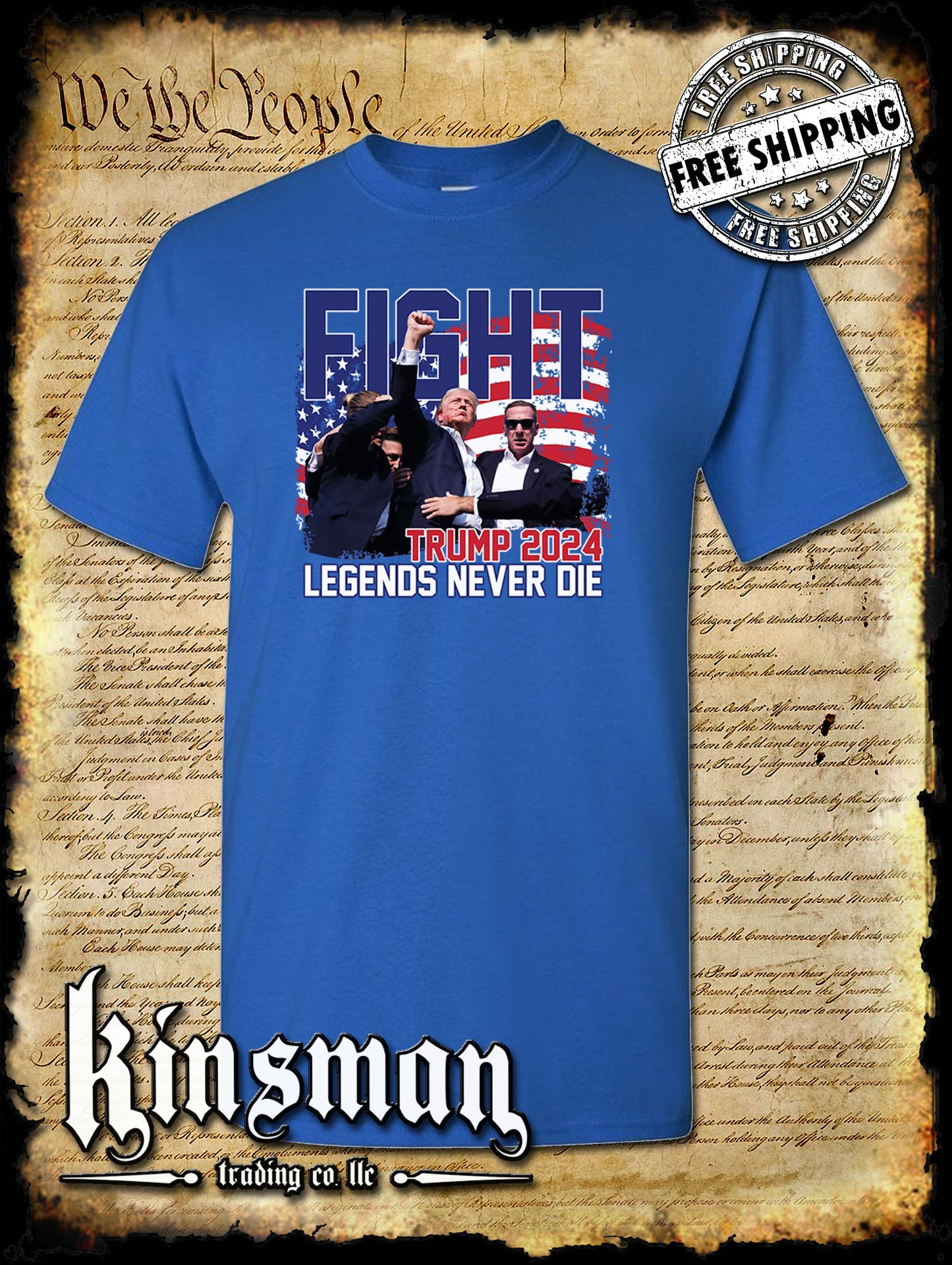 Legends Never Die Fight! T-Shirt Trump 2024 MAGA USA