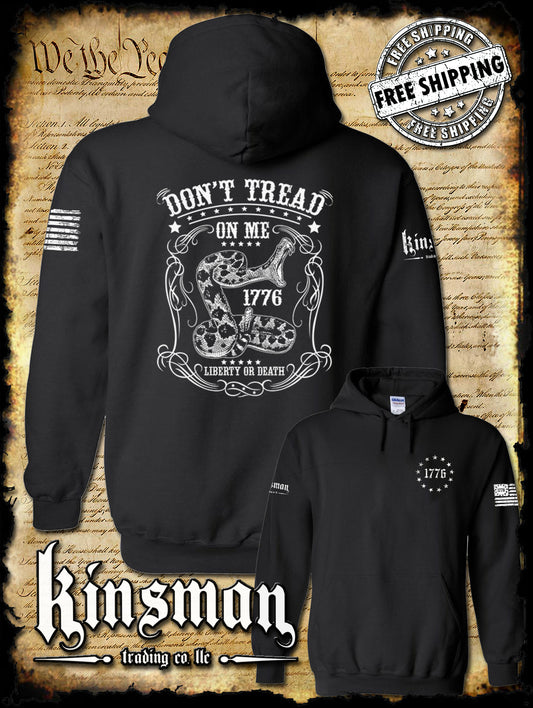 Don't Tread On Me, Liberty or Death 1776 Hoodie / Sweatshirt
