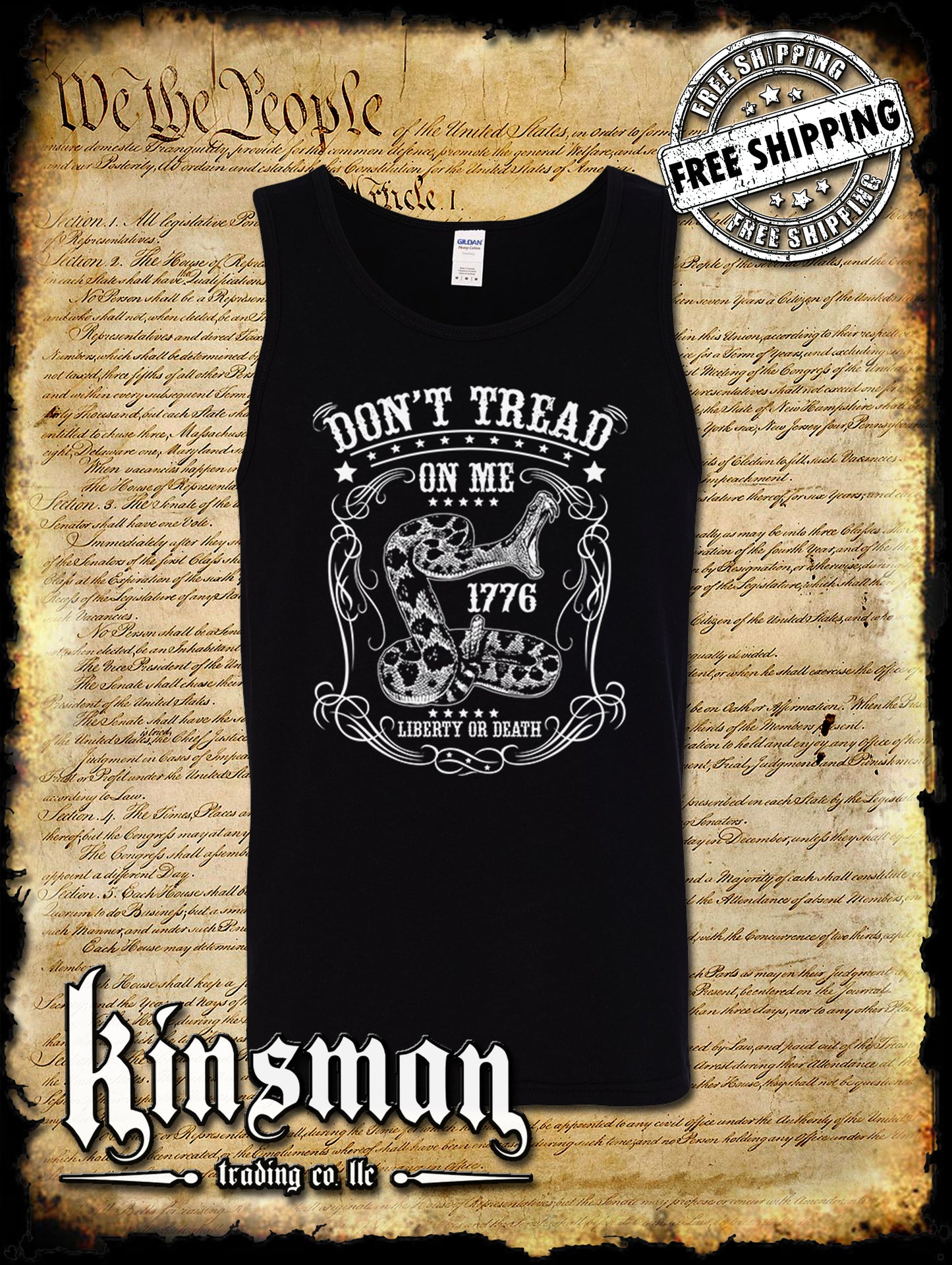 Liberty or Death Don't Tread On Me Tank Top T-Shirt