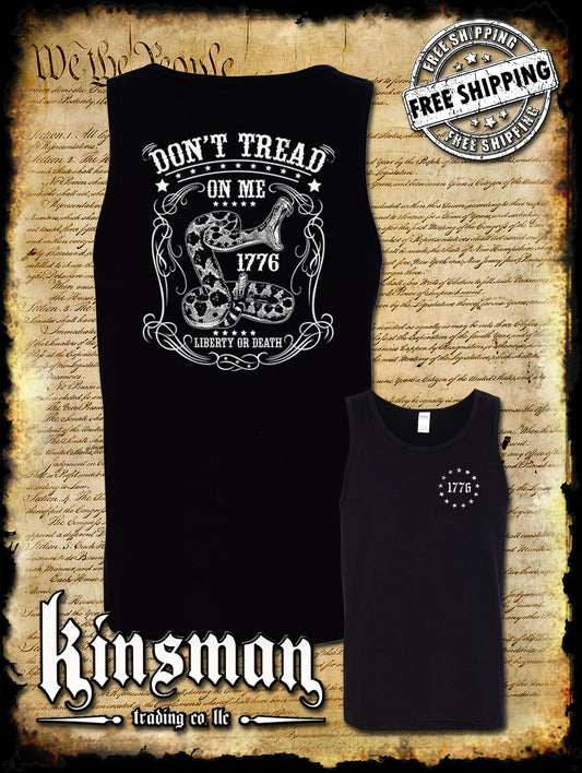 Liberty or Death Don't Tread On Me 1776 2 Sided Tank Top T-Shirt