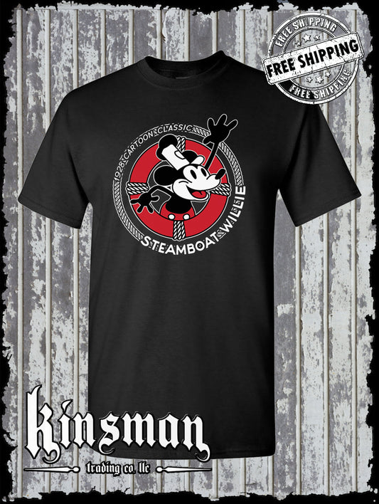 Steamboat Willie Life Preserver T Shirt / Cartoon Mouse