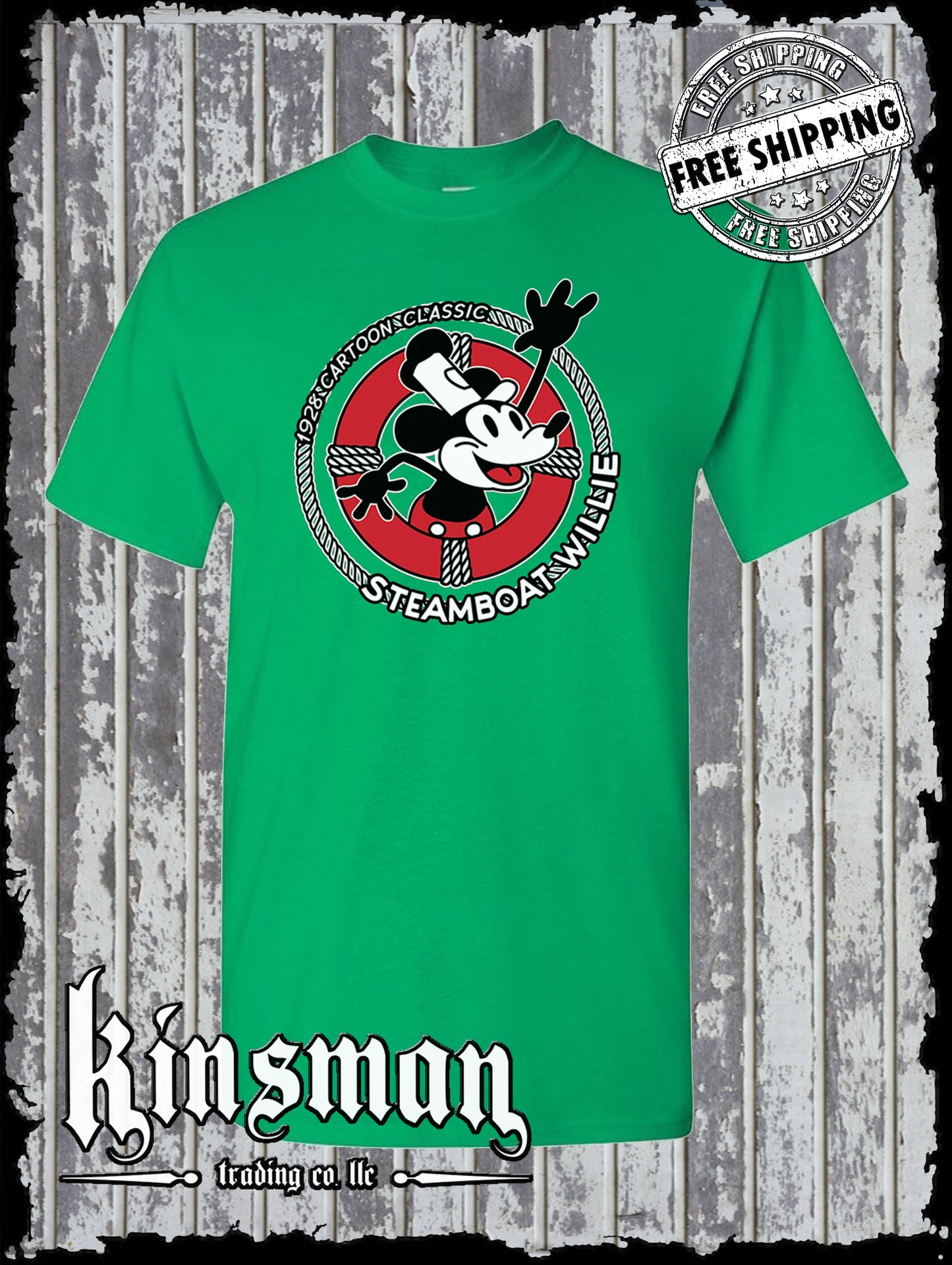 Steamboat Willie Life Preserver T Shirt / Cartoon Mouse