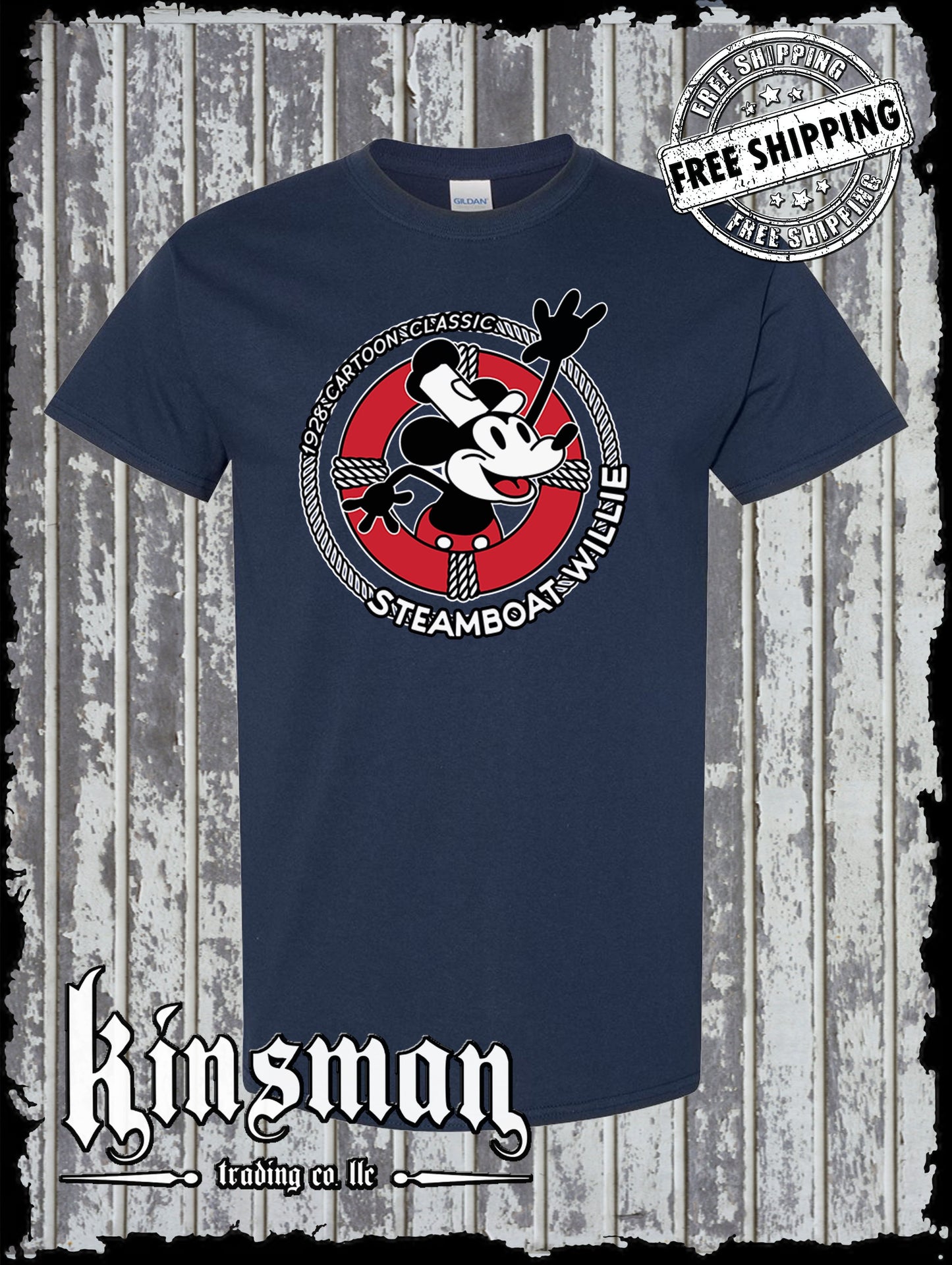 Steamboat Willie Life Preserver T Shirt / Cartoon Mouse