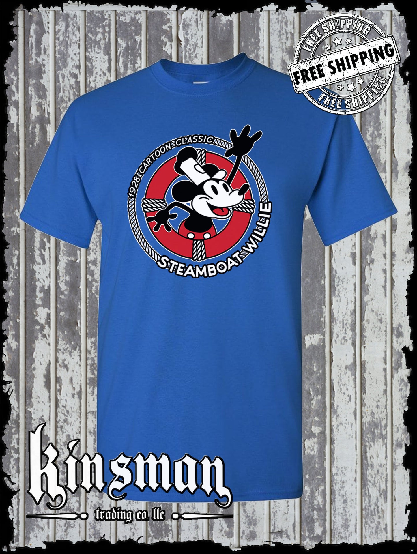 Steamboat Willie Life Preserver T Shirt / Cartoon Mouse