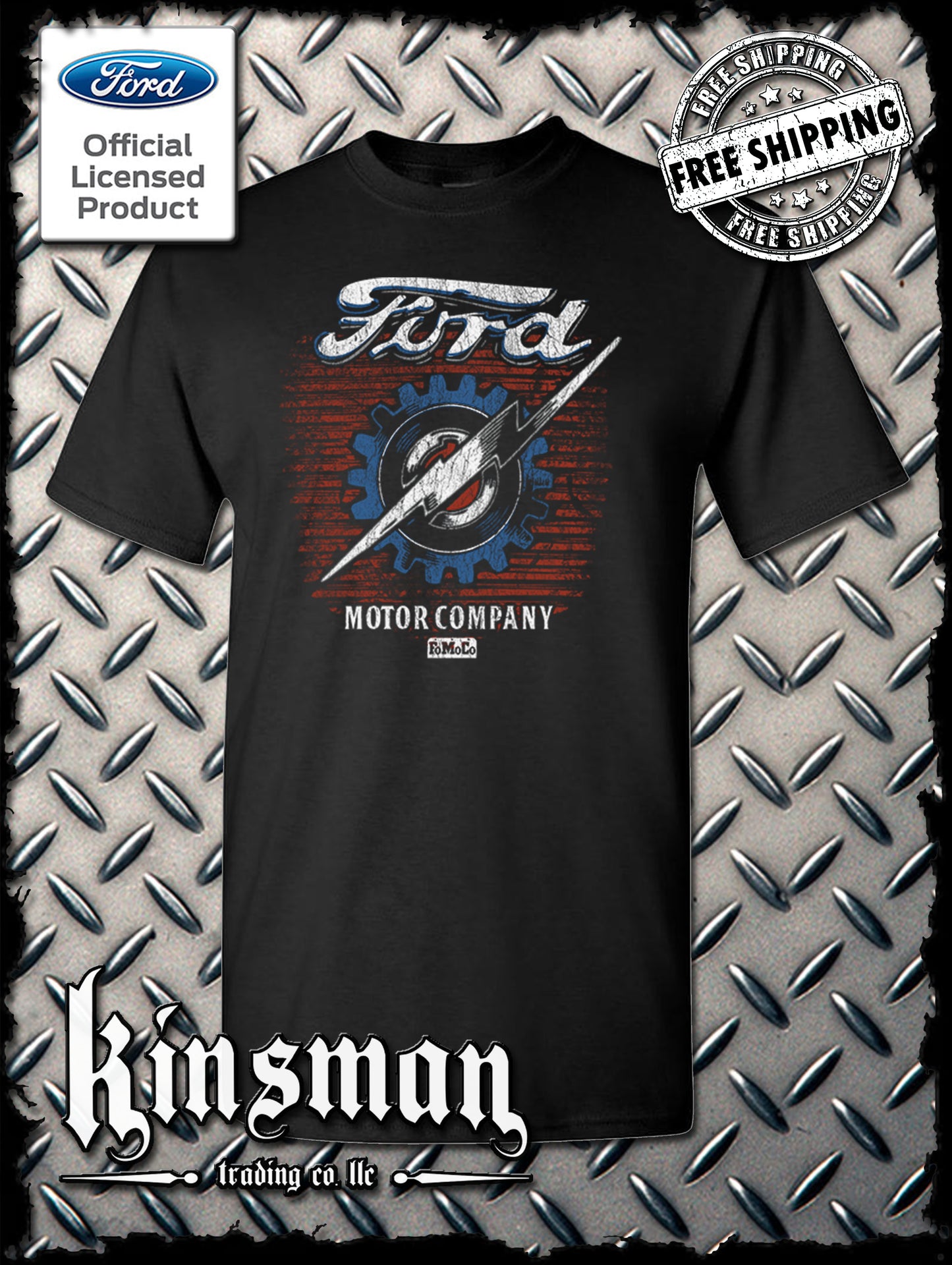 Ford Motor Company Lightning Logo T-Shirt - Official Licensed Product