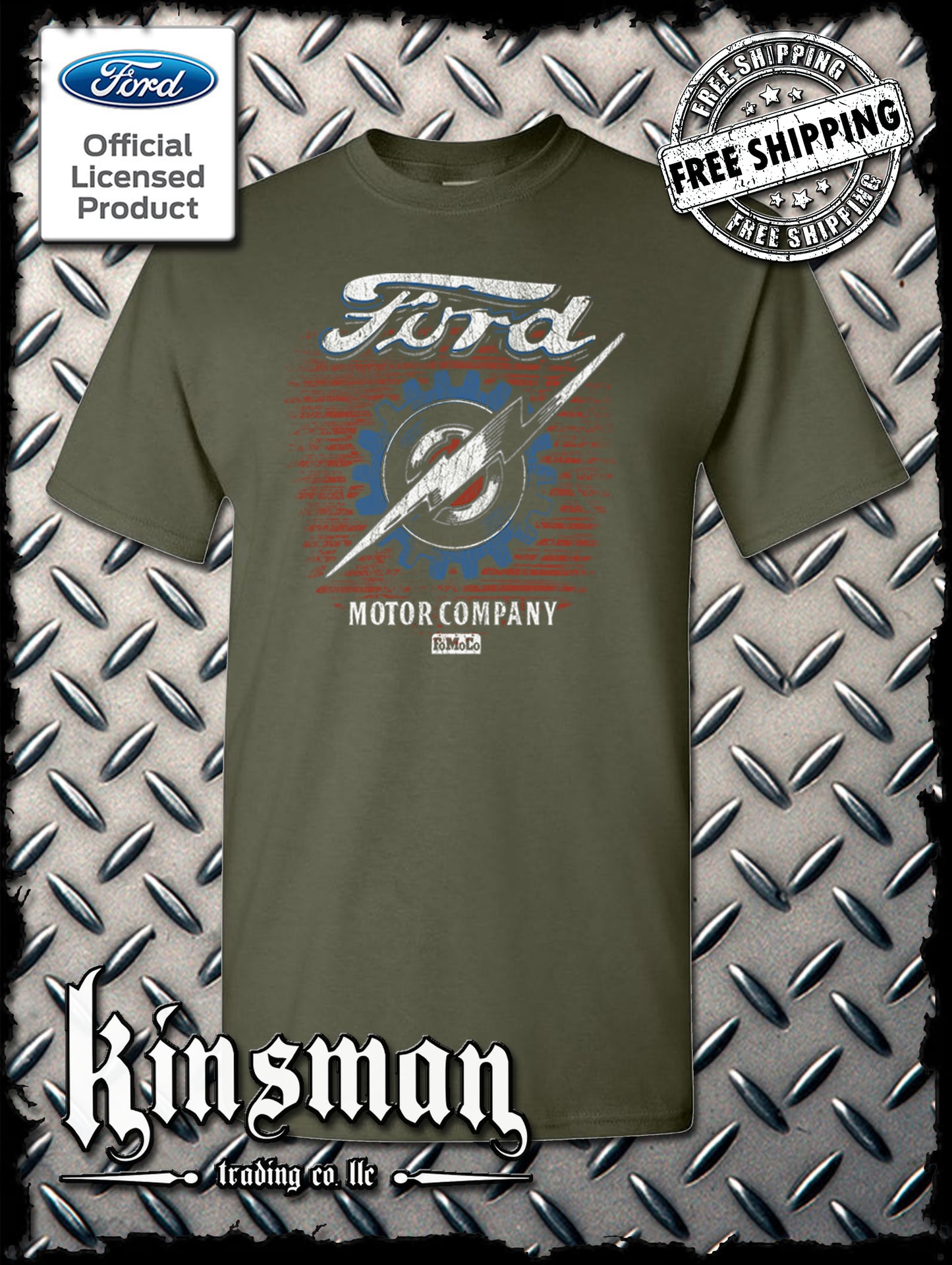 Ford Motor Company Lightning Logo T-Shirt - Official Licensed Product