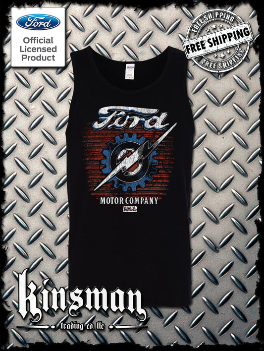 Ford Motor Company Lightning Logo Tank Top T-Shirt - Official Licensed Product