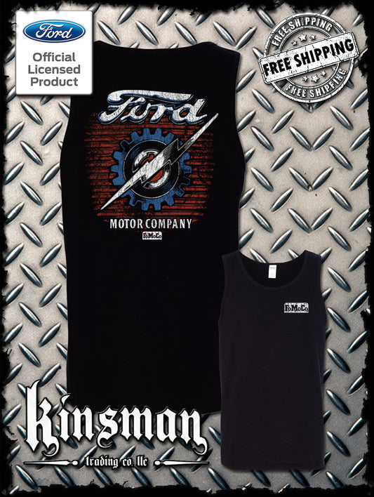 Ford Motor Company Lightning Logo 2-Sided Tank Top T-Shirt - Official Licensed Product