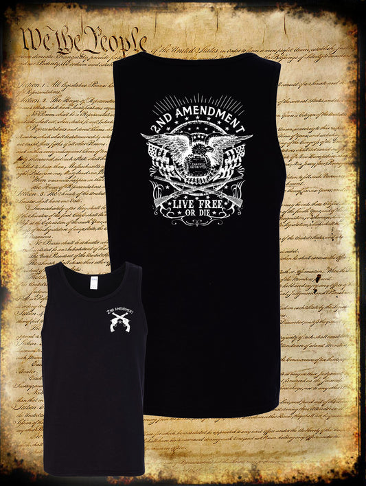 2nd Amendment Live Free or Die Issued 1791 2-Sided Tank Top T-Shirt