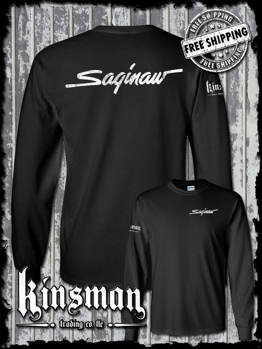 Saginaw City Logo 2-Sided Long Sleeve T-Shirt