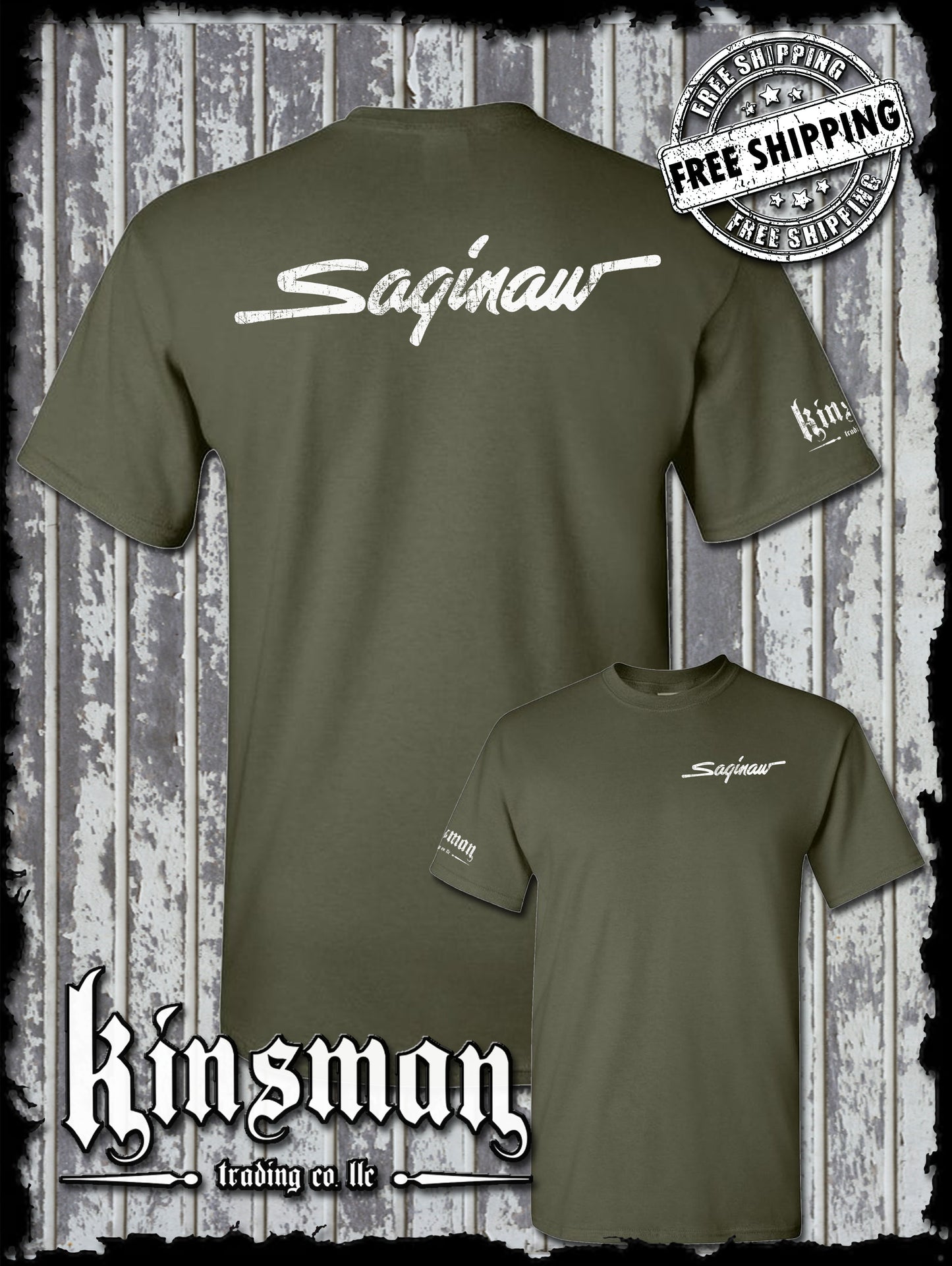 Saginaw City Logo 2-Sided T-Shirt