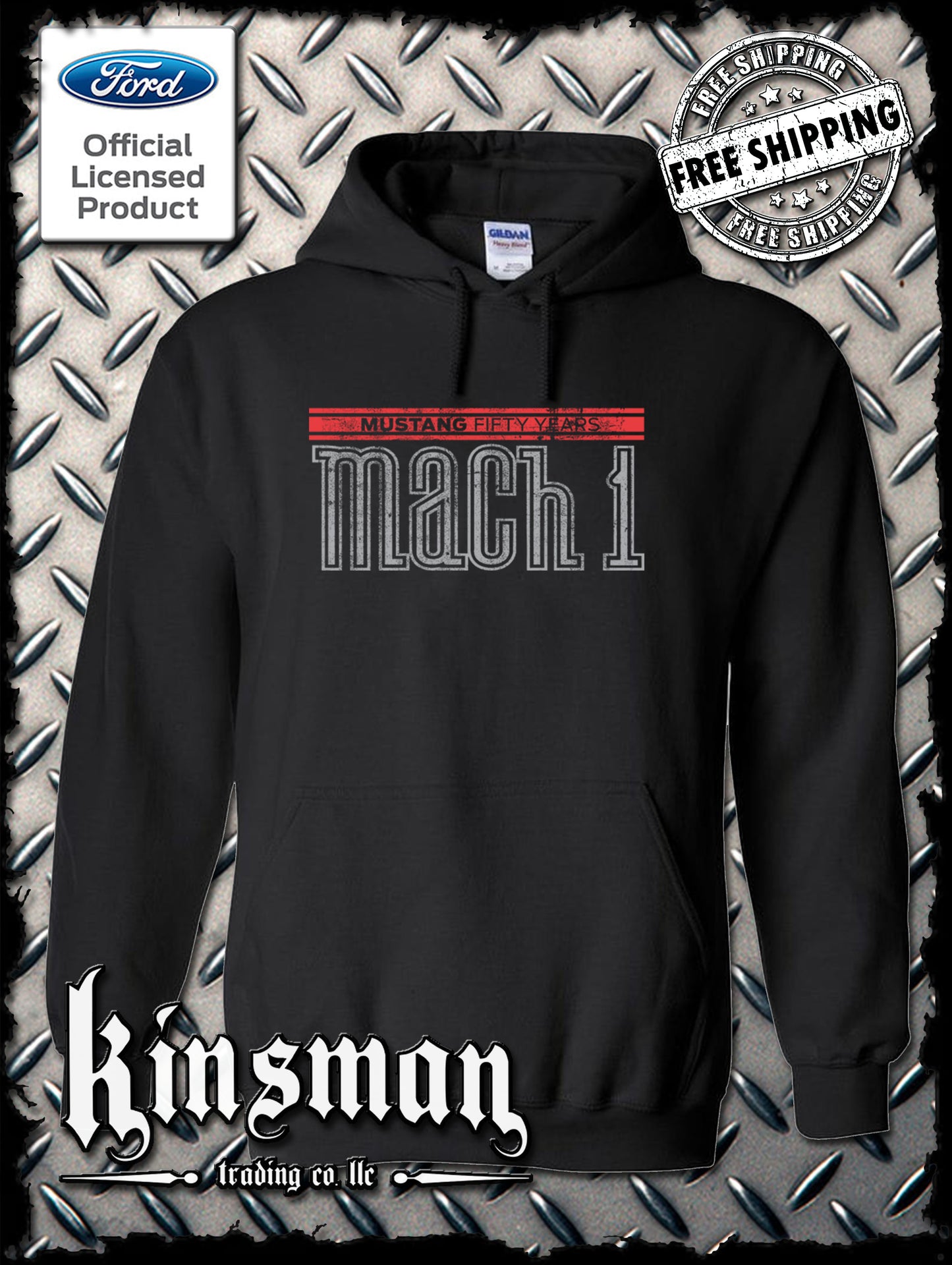 Ford Mustang 50 Years Mach 1 Hoodie / Sweatshirt - Official Licensed Product