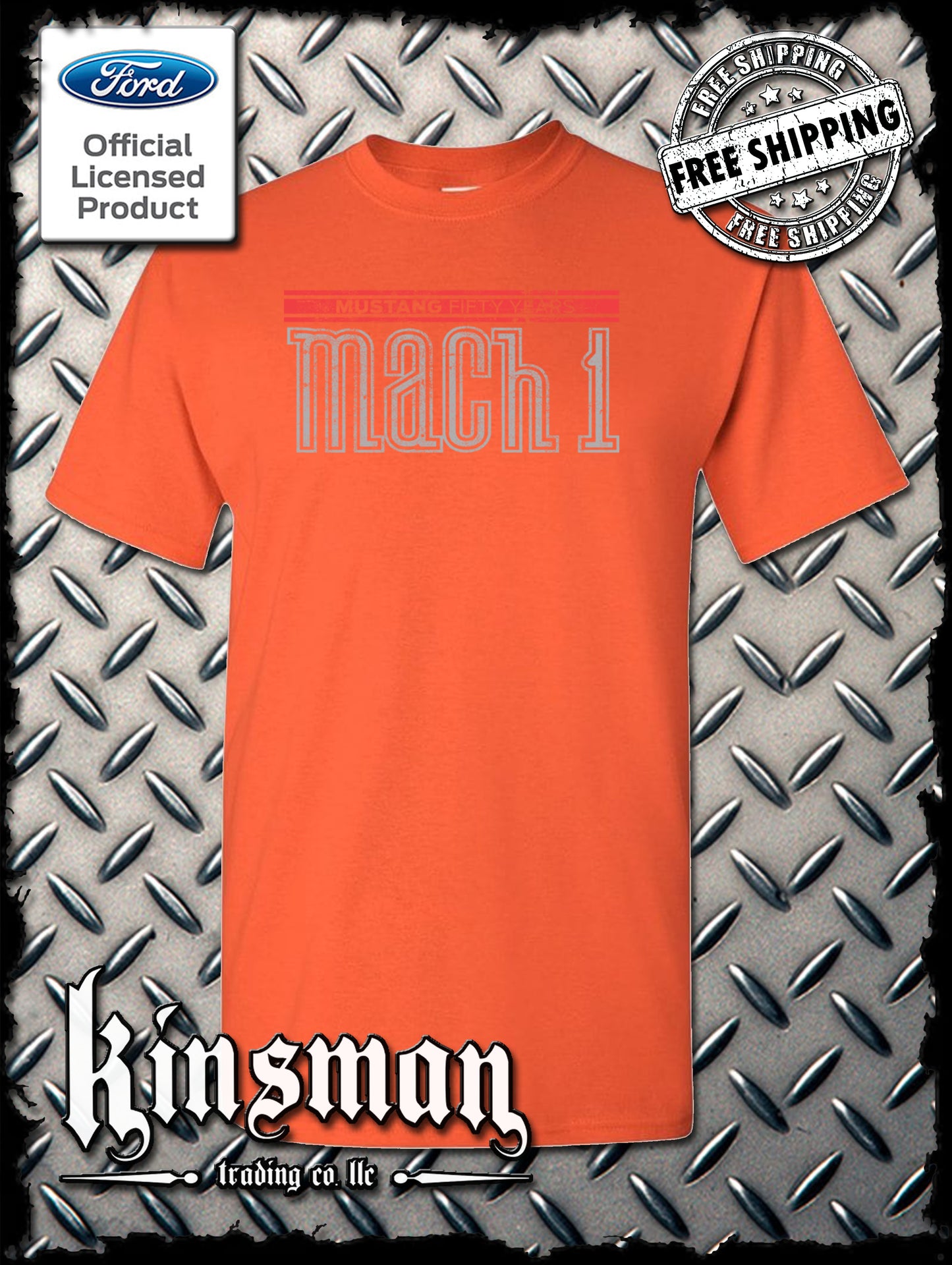 Ford Mustang 50 Years Mach 1 T-Shirt - Official Licensed Product